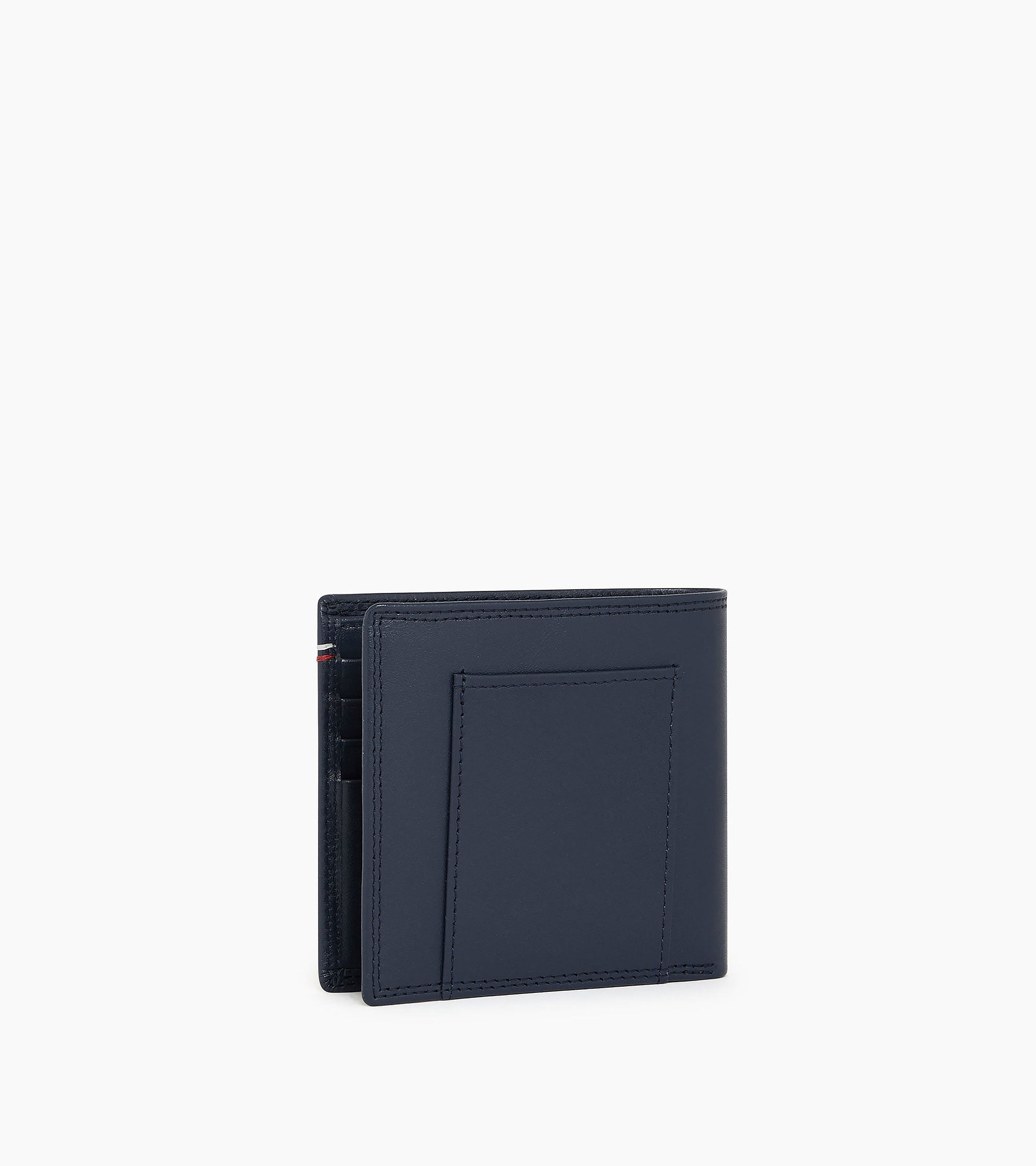 Martin horizontal card holder with bill pockets in smooth leather