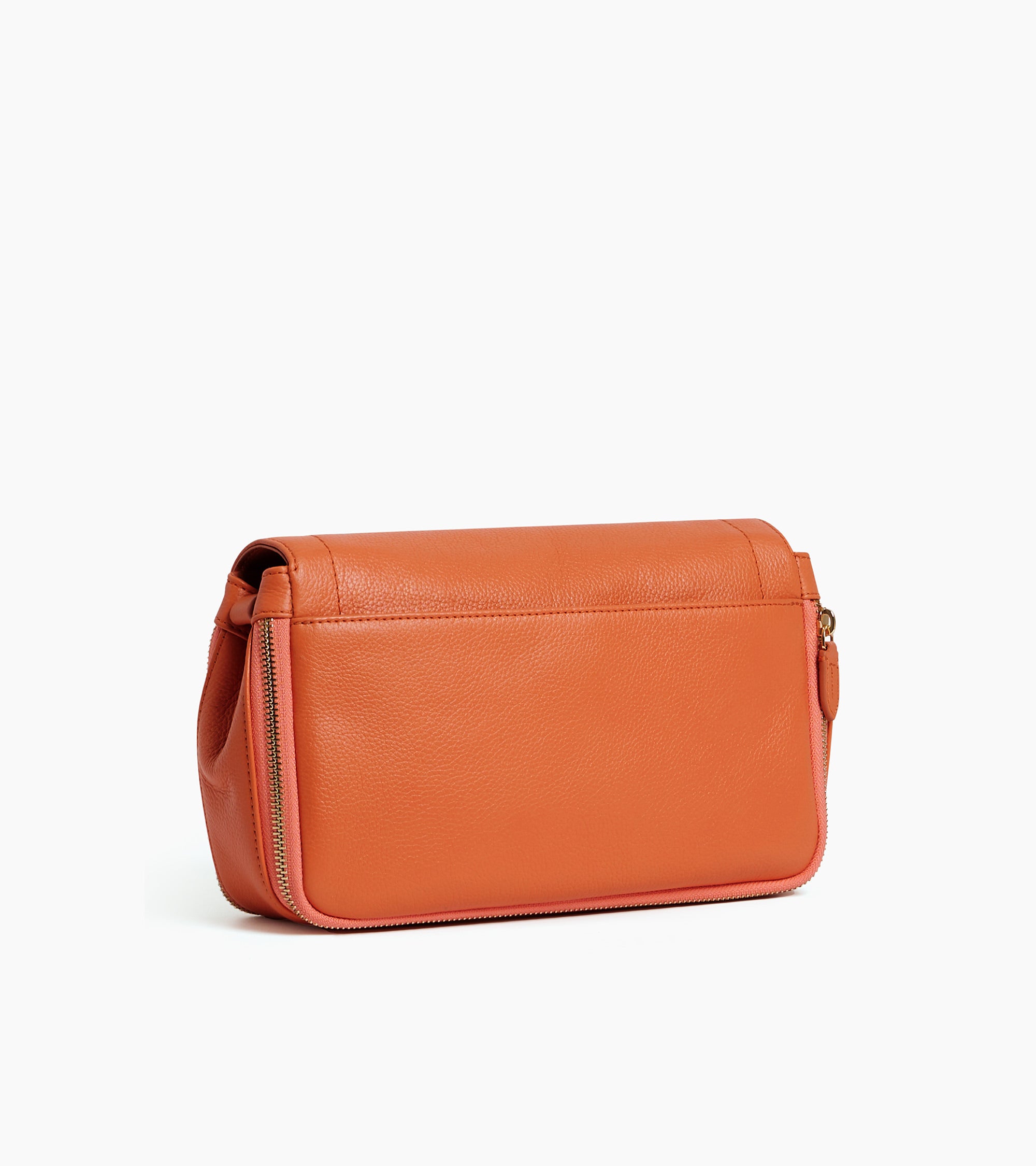 Simone small bag with crossbody strap in grained leather