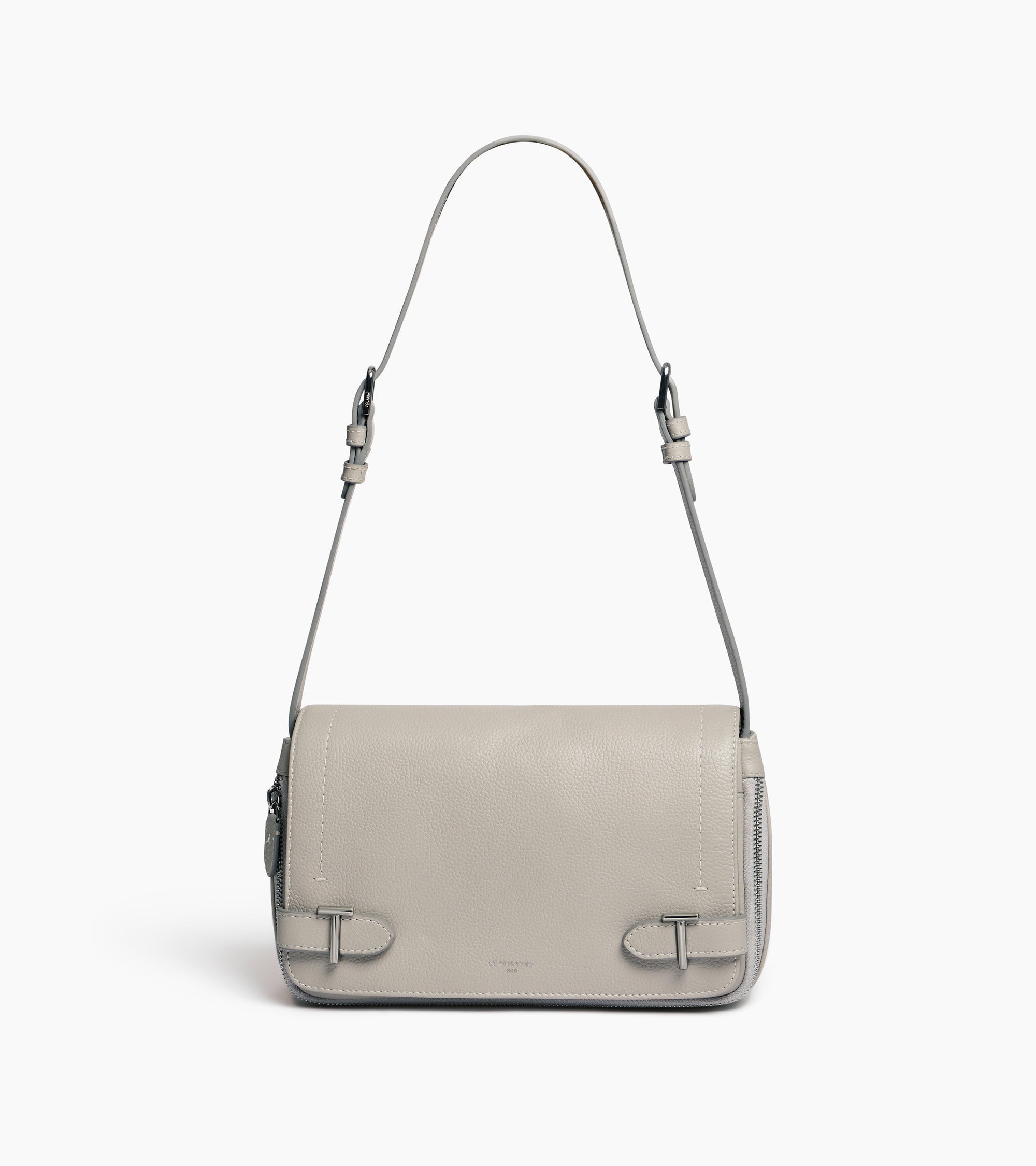 Simone small bag with crossbody strap in grained leather