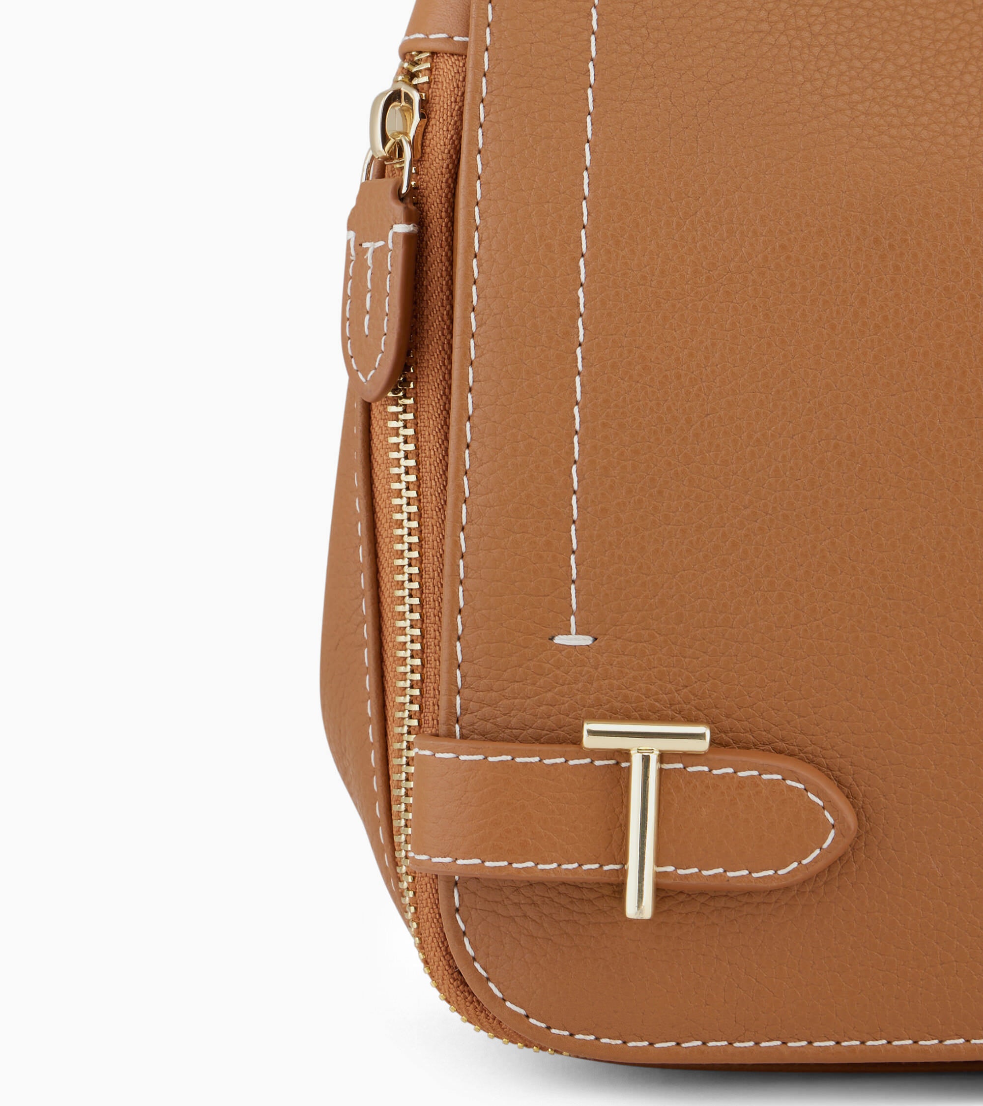 Simone medium-sized bag with crossbody strap in grained leather