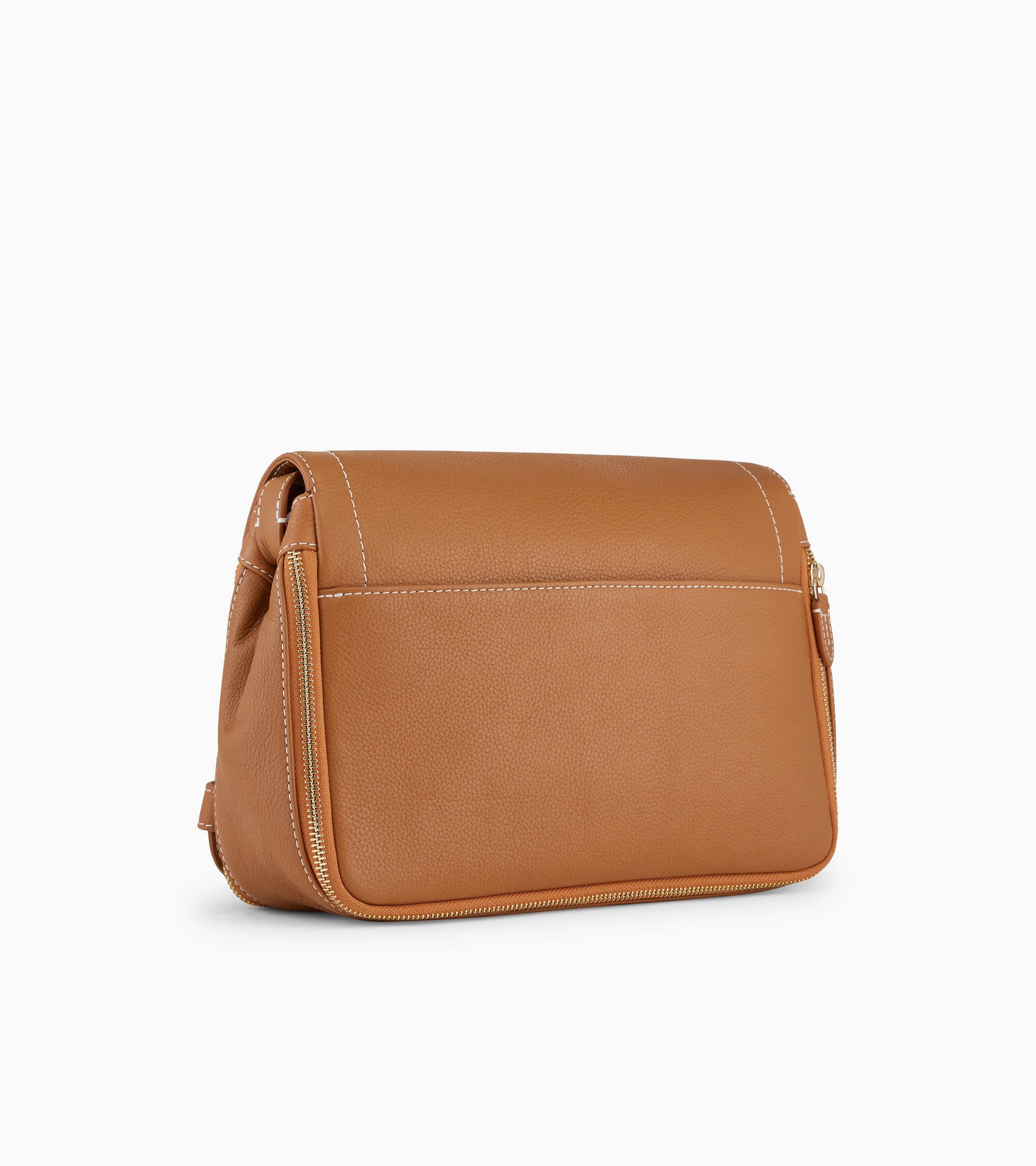 Simone medium-sized bag with crossbody strap in grained leather