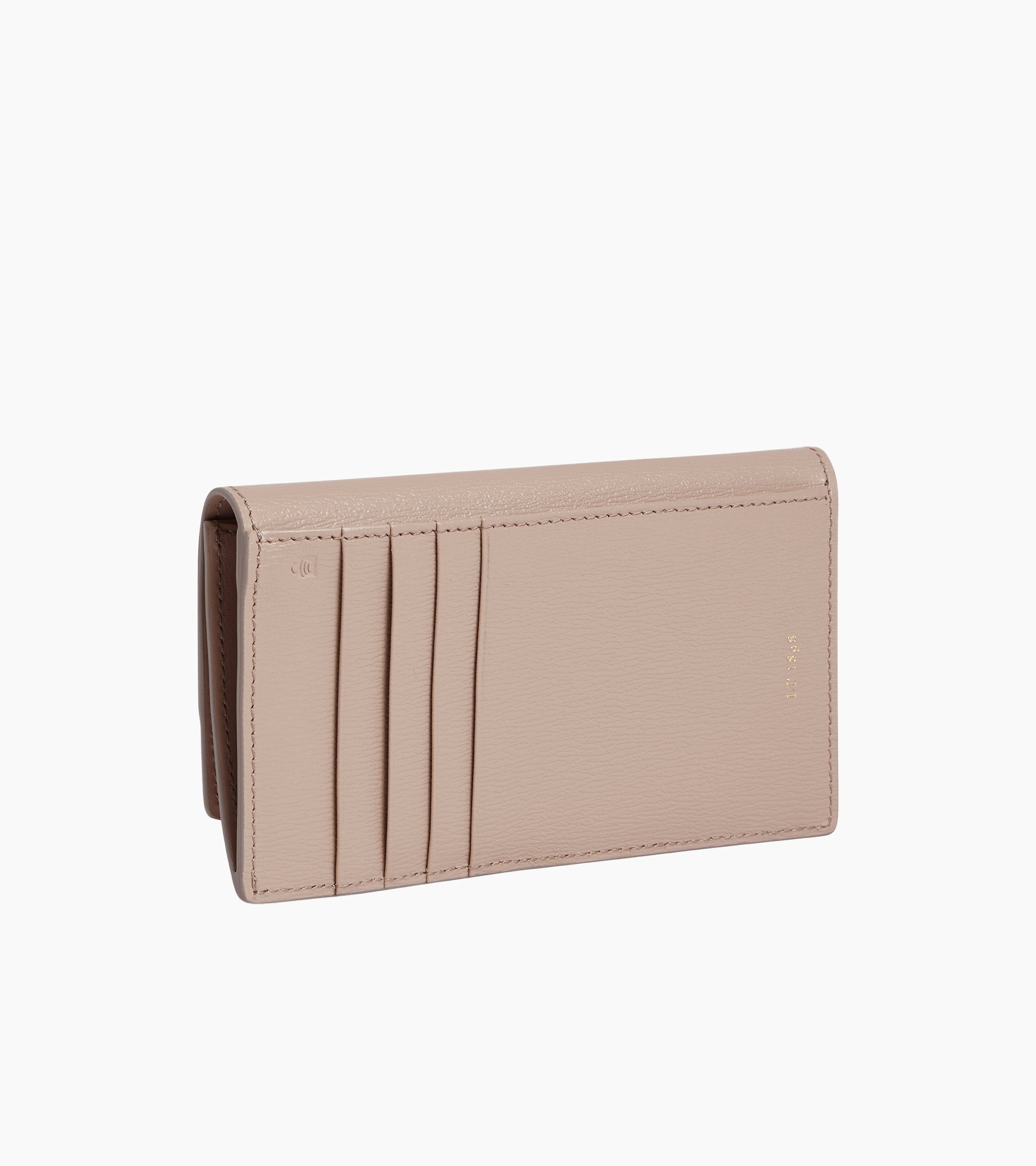 Naya flap card case in cork effect leather