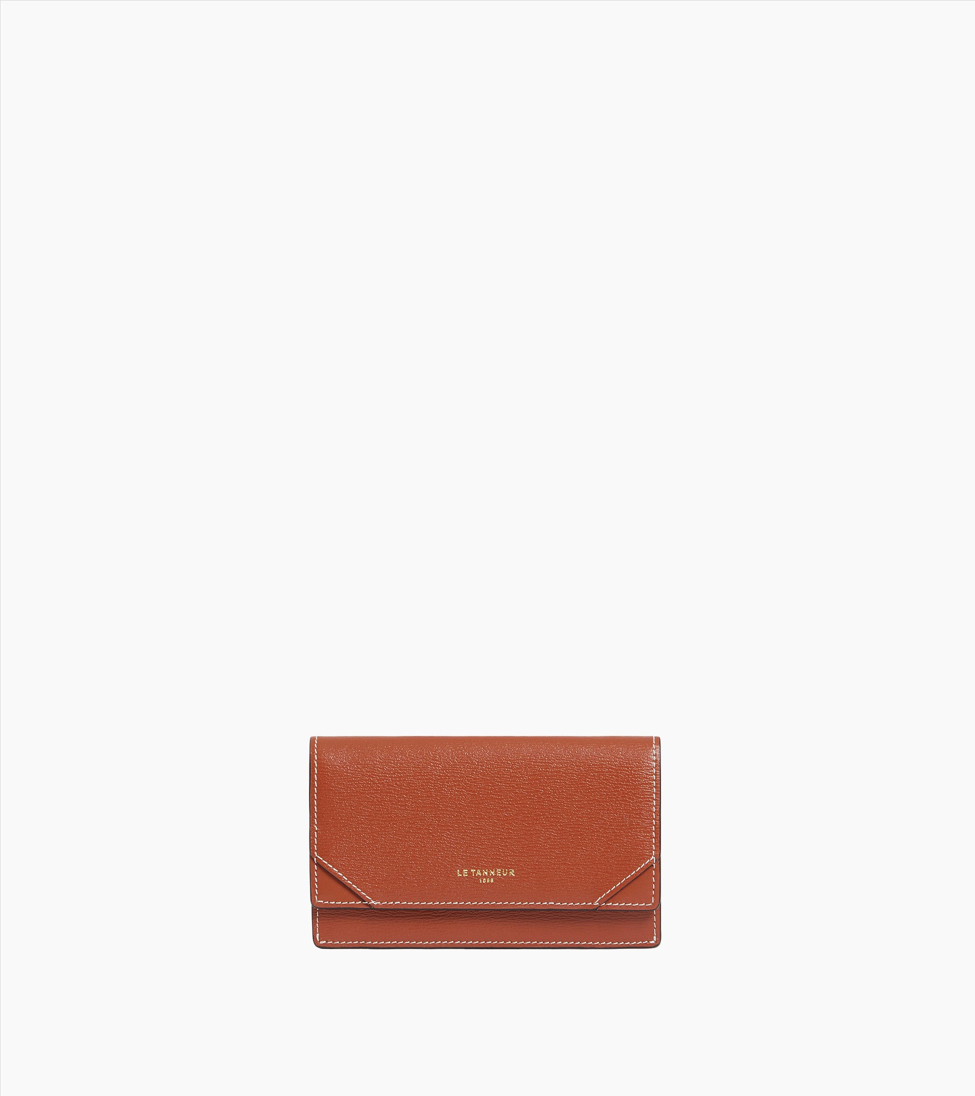 Naya flap card case in cork effect leather