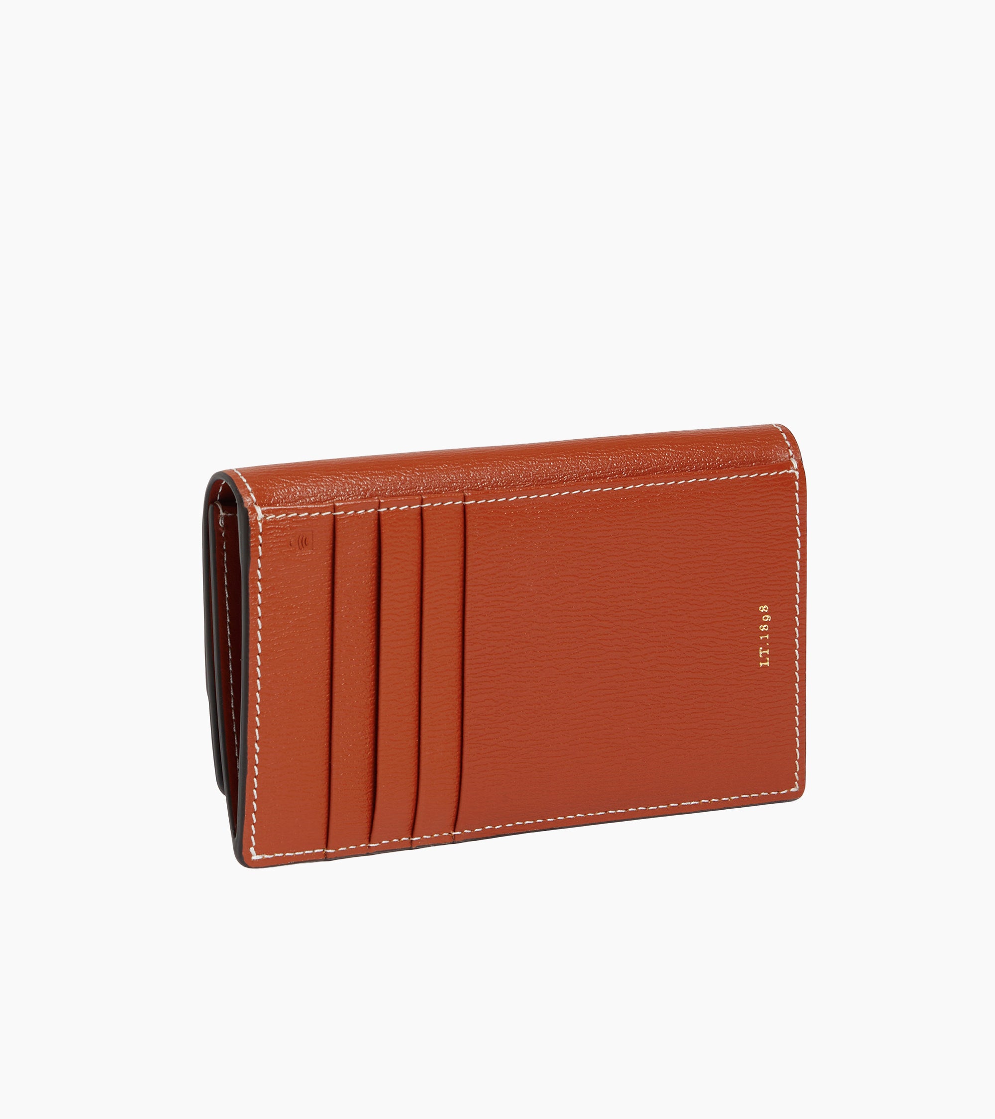 Naya flap card case in cork effect leather