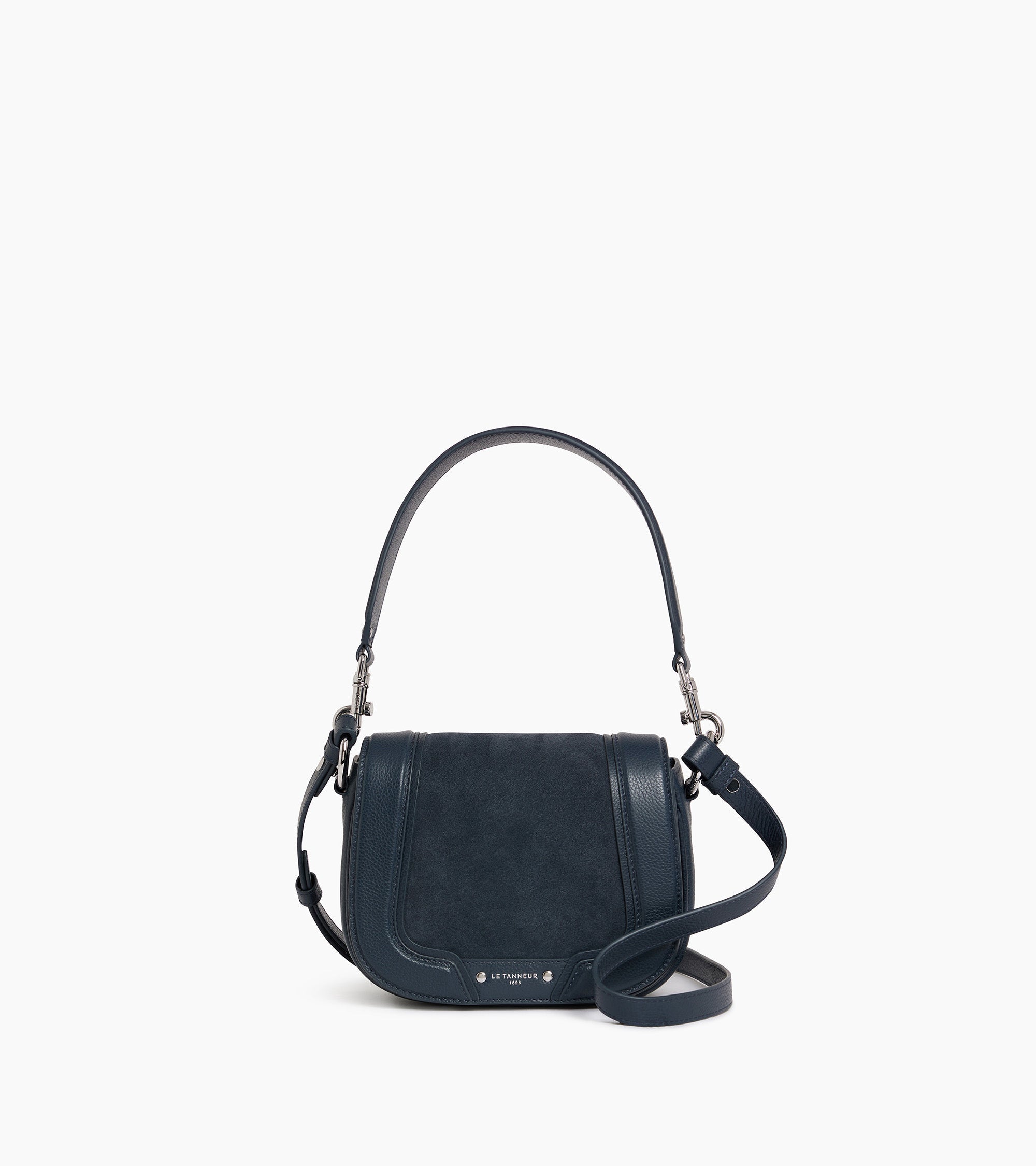 Ella small cross body bag in grained leather and nubuck