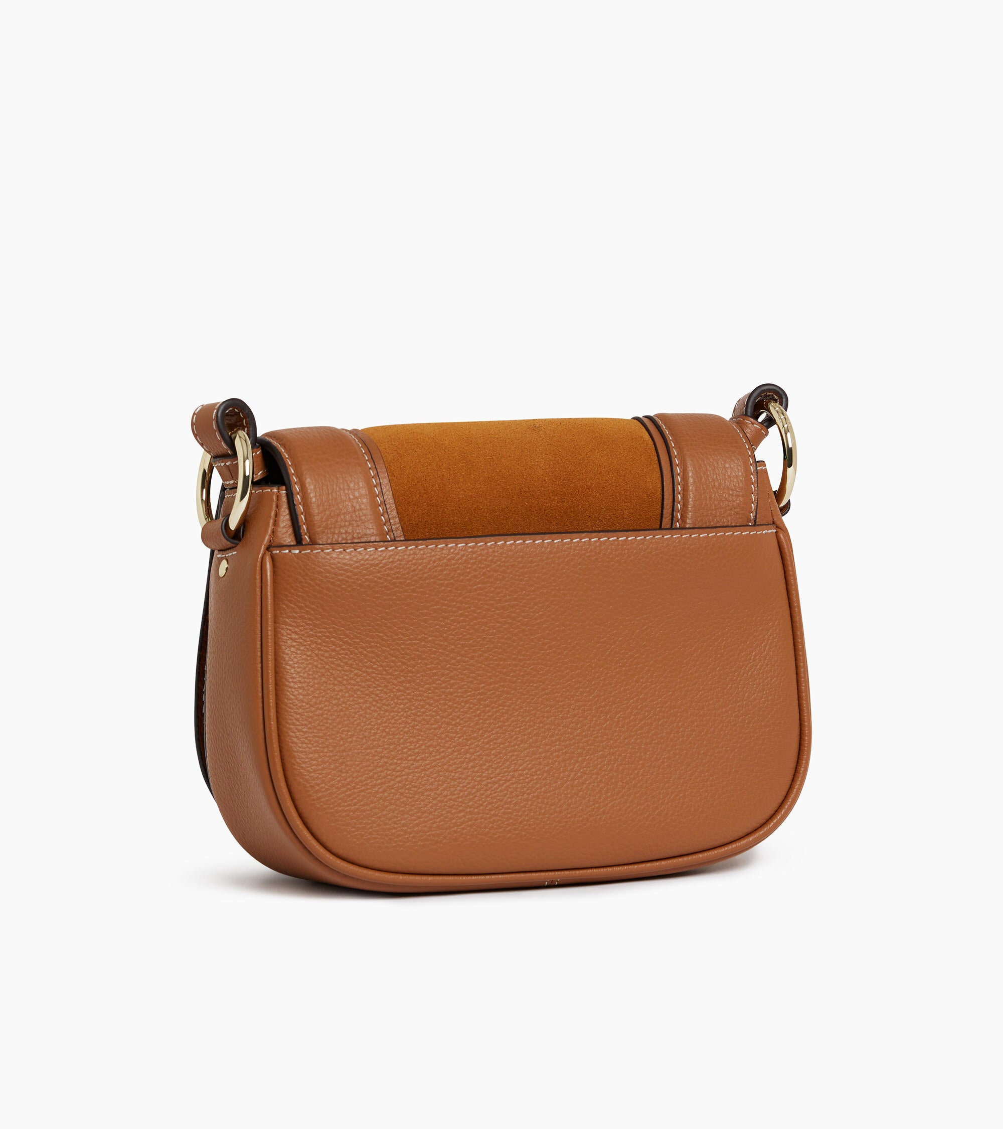 Ella small cross body bag in grained leather and nubuck