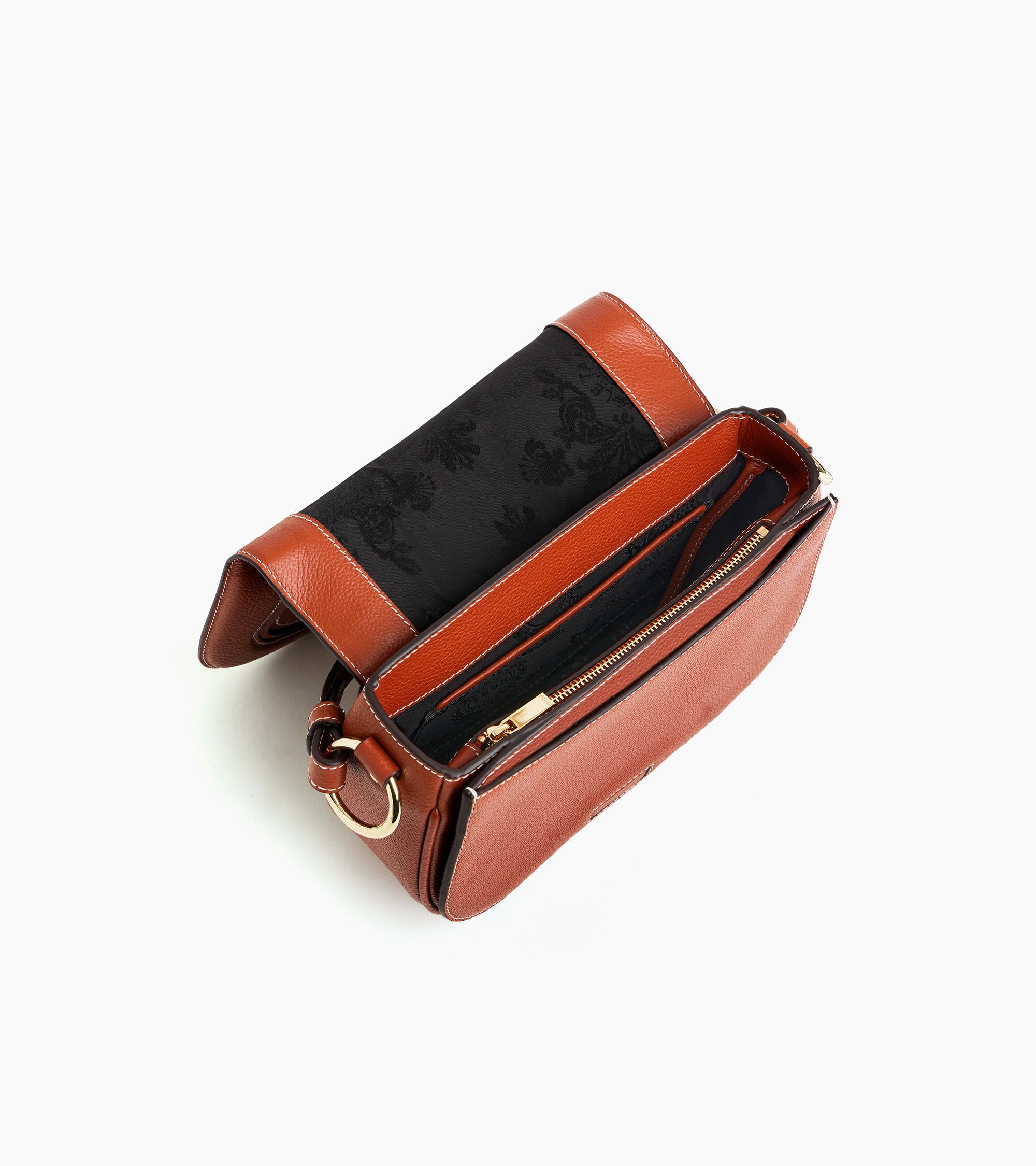 Ella medium crossbody bag in grained leather