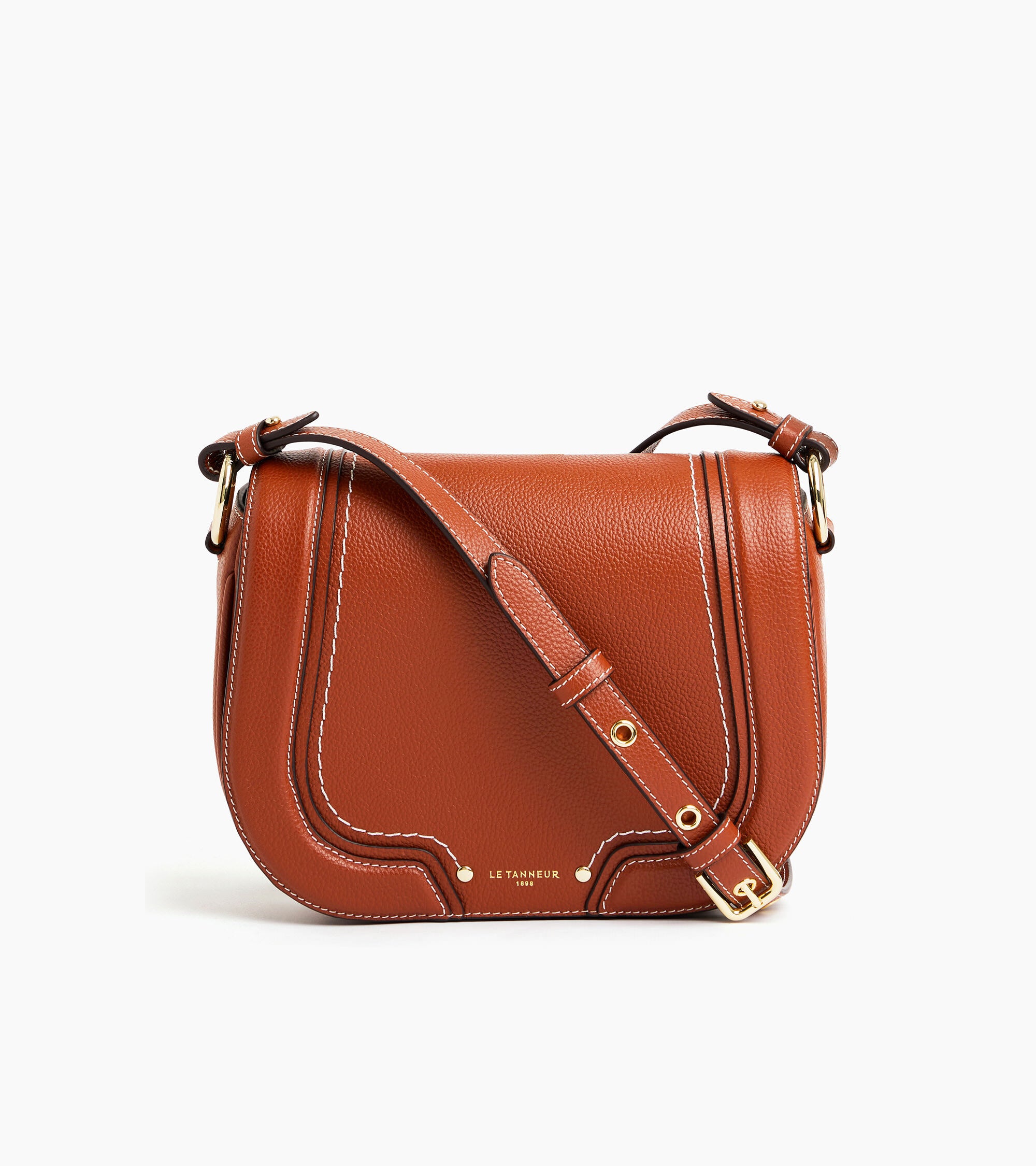 Ella medium crossbody bag in grained leather