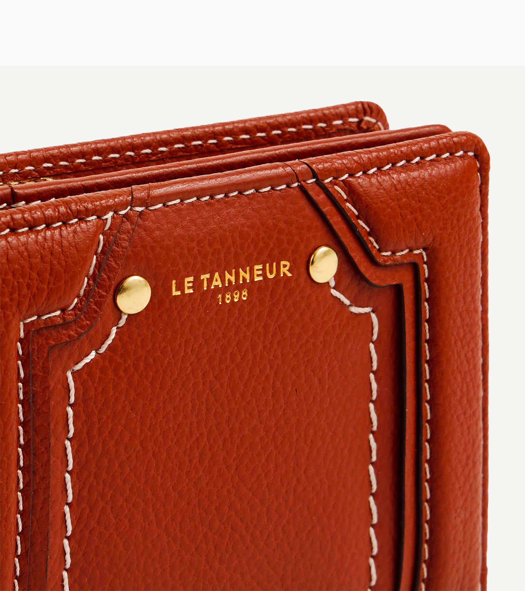 Ella small wallet in grained leather