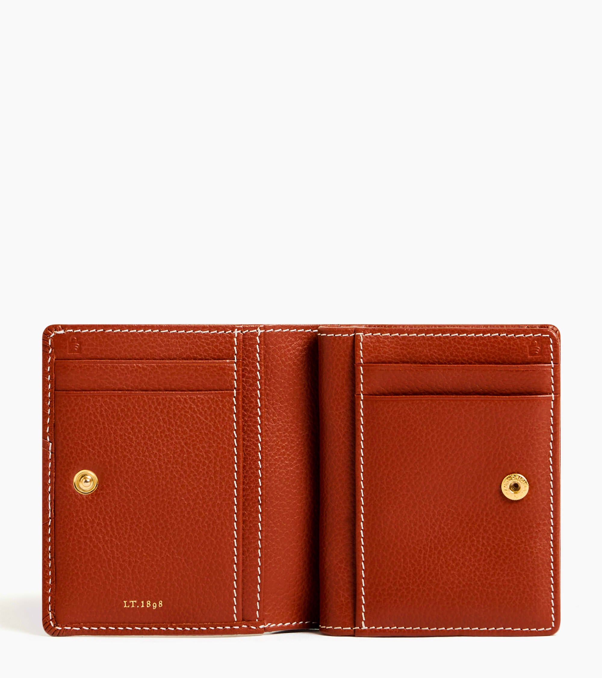 Ella small wallet in grained leather