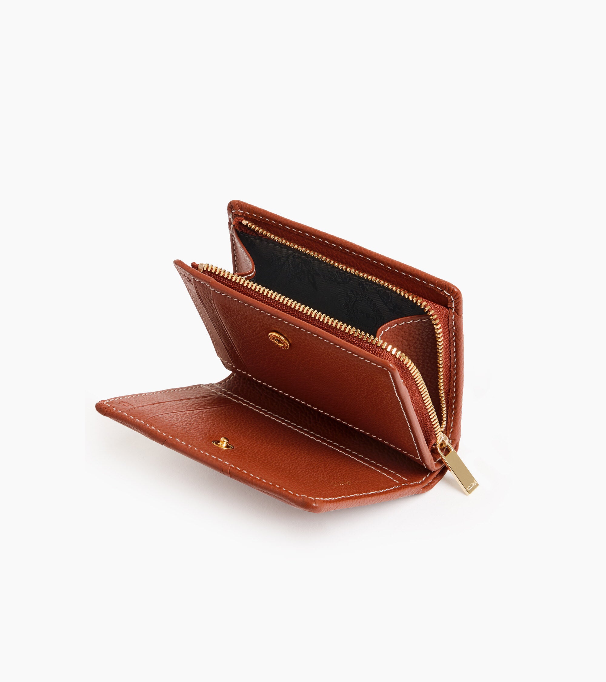 Ella small wallet in grained leather