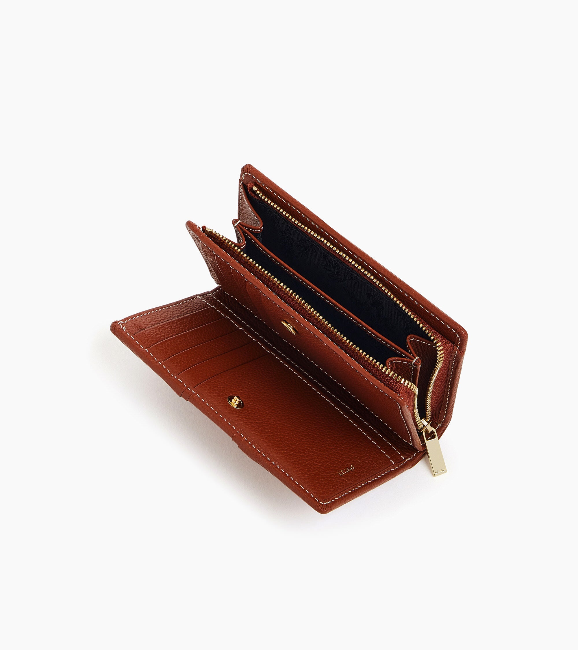 Ella medium wallet in grained leather