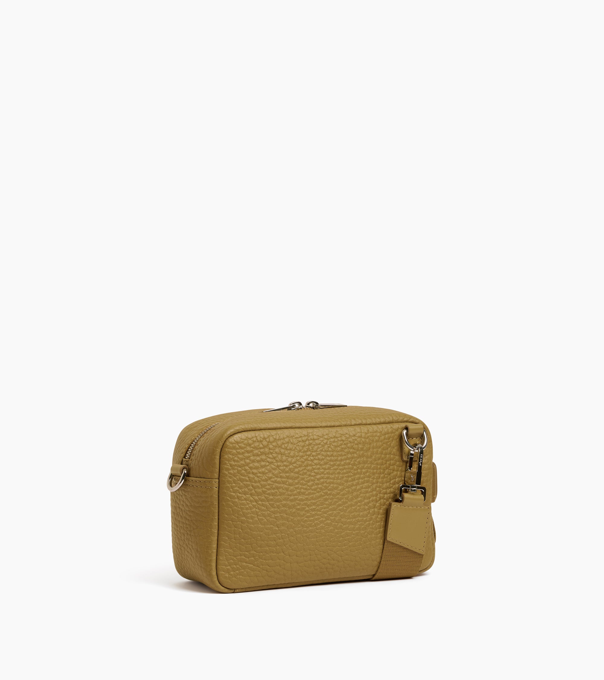 Noah small shoulder bag in buffalo grain leather and smooth leather