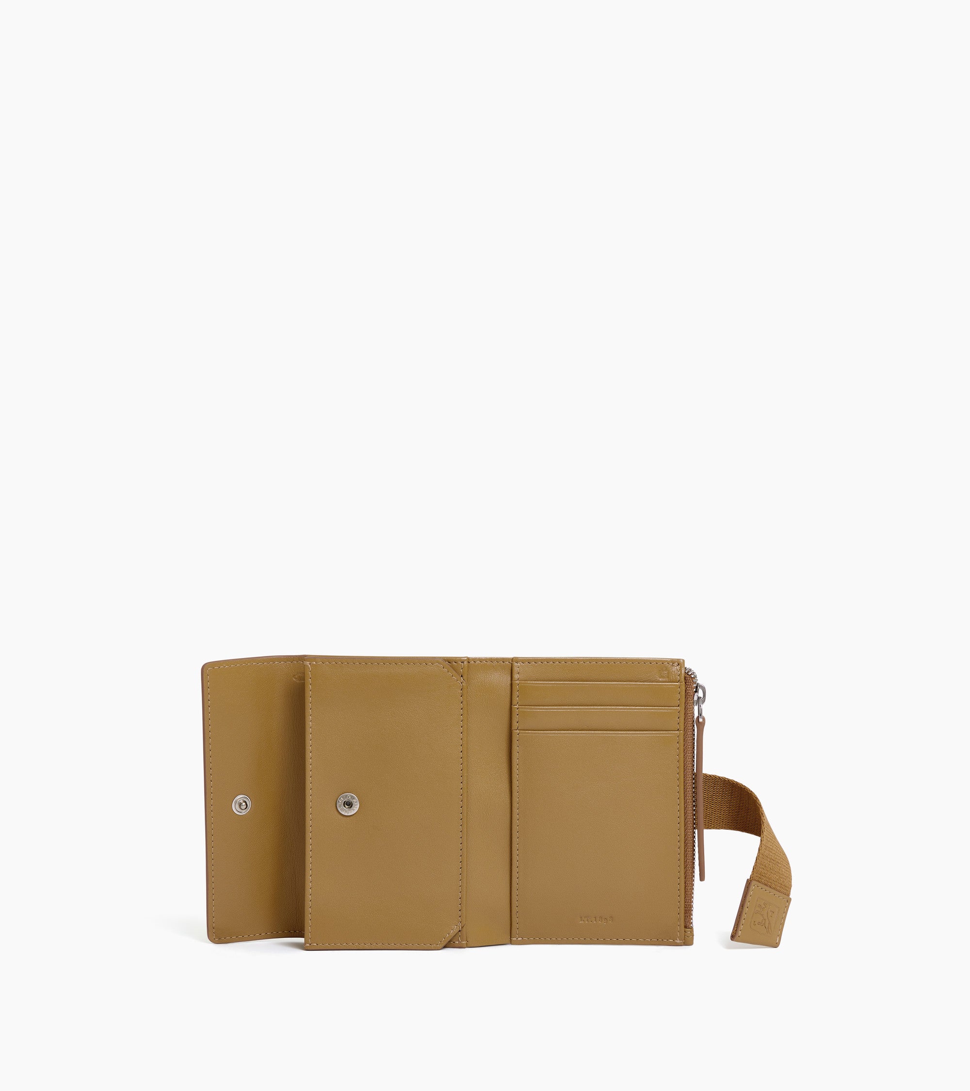 Noah card holder in buffalo grain leather and smooth leather