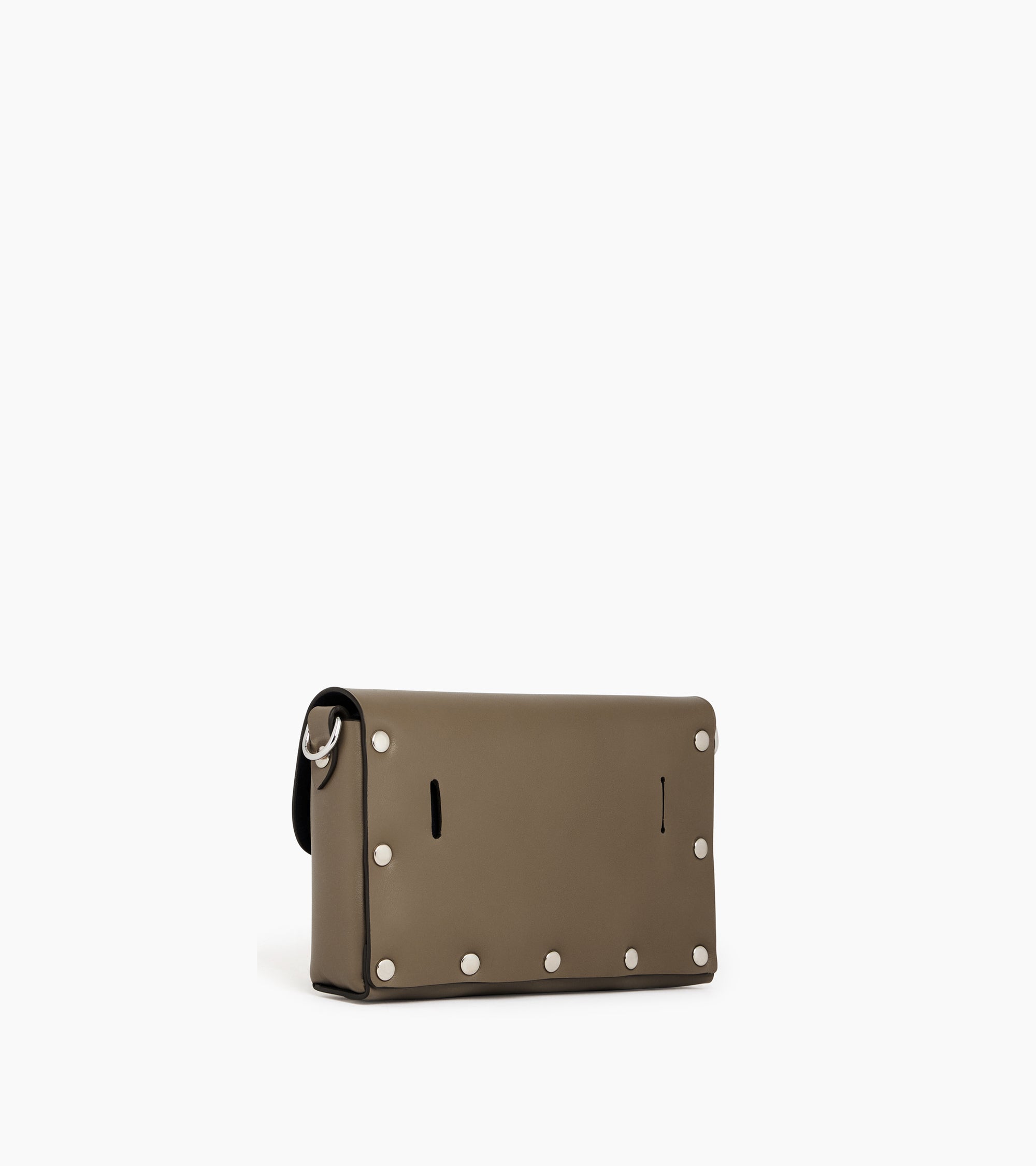 Sans Couture flap pouch with removable shoulder strap in smooth leather