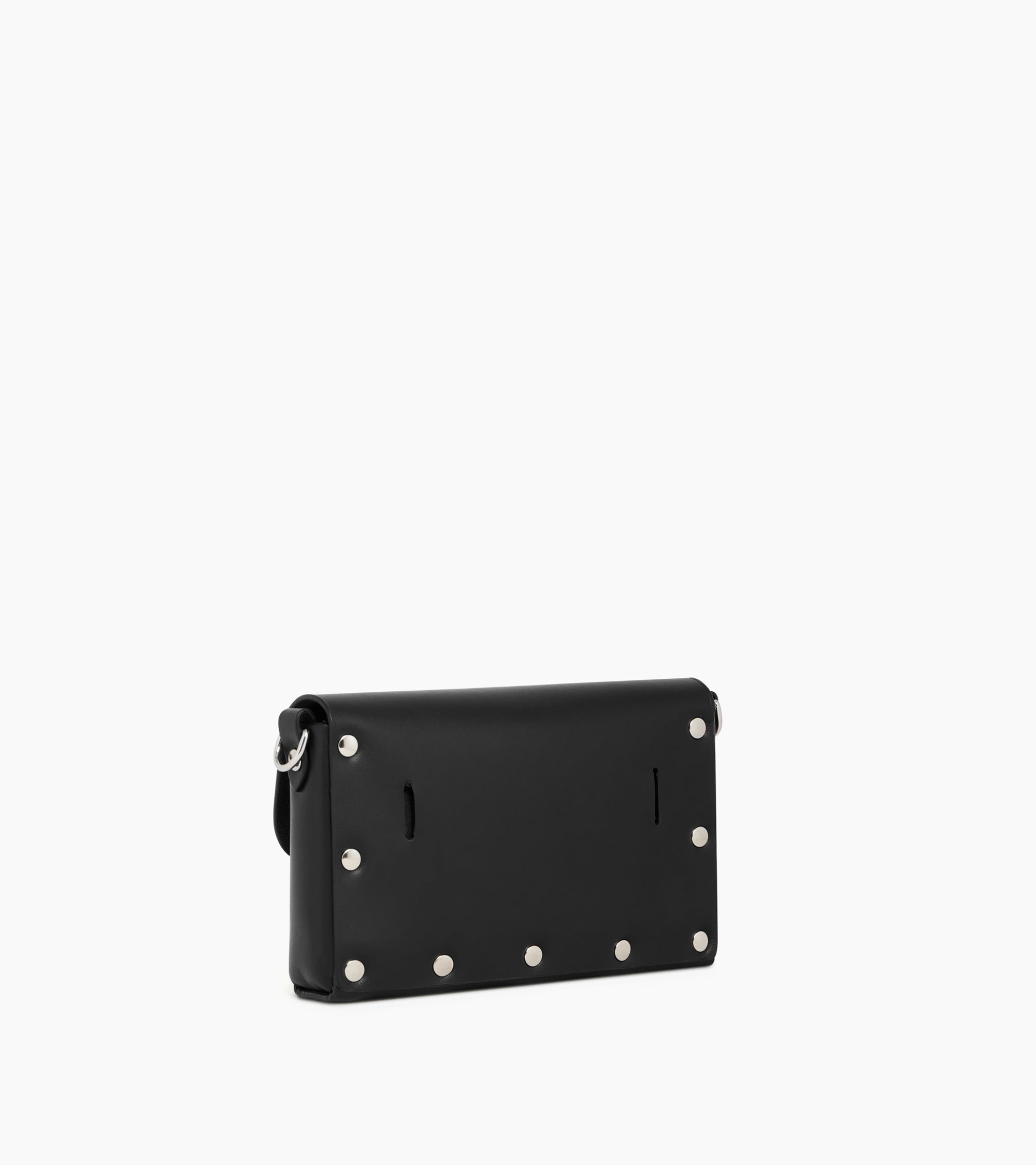 Sans Couture flap pouch with removable shoulder strap in smooth leather