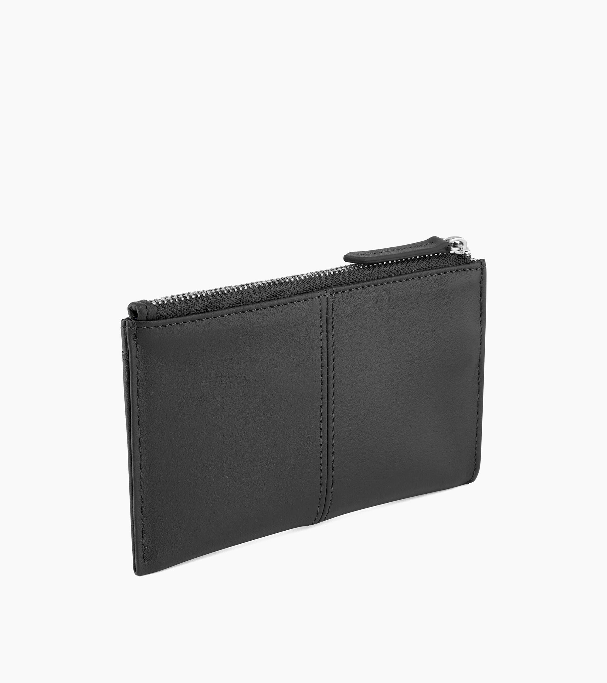 Charlotte zipped key case in smooth leather