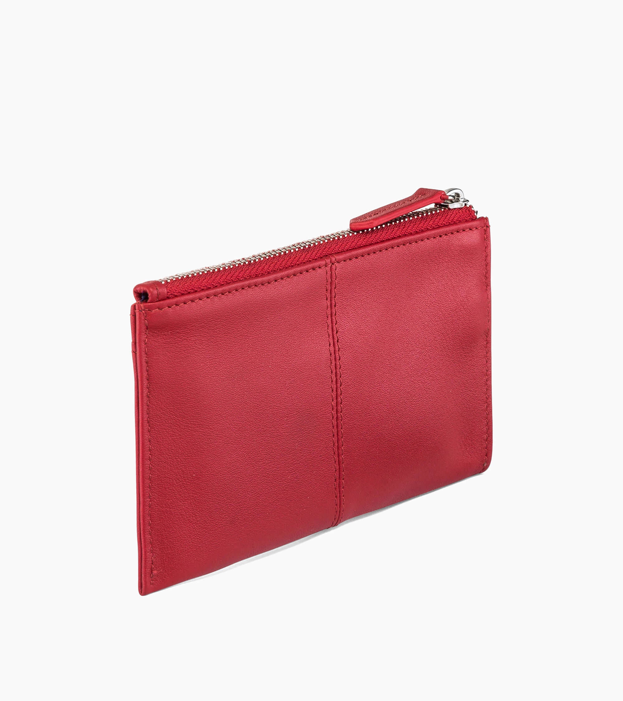 Charlotte zipped key case in smooth leather