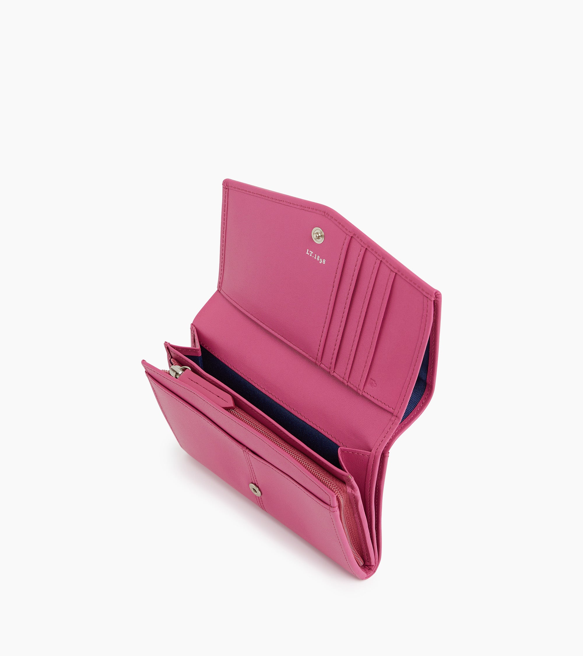 Charlotte large zipped wallet in smooth leather