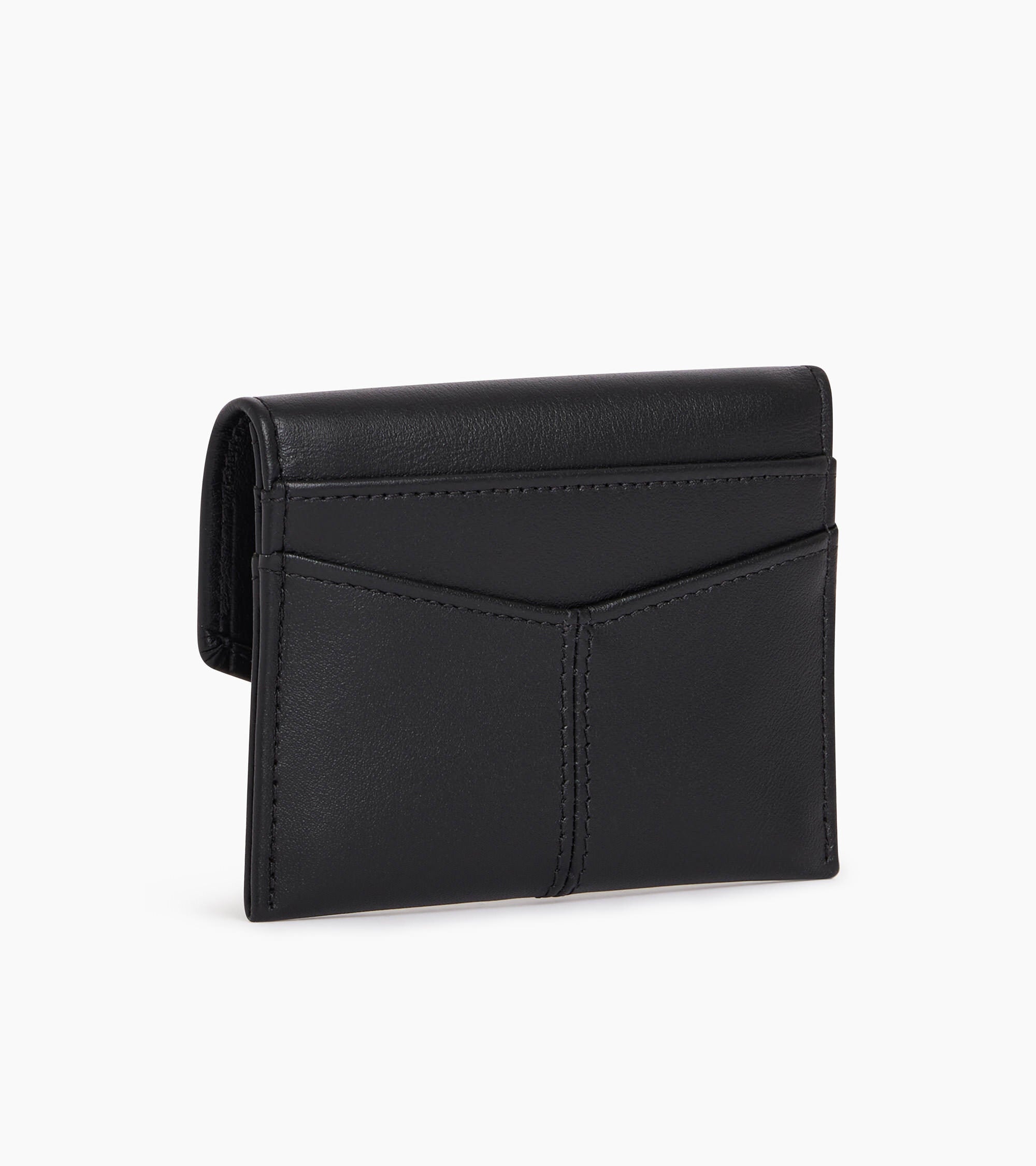 Charlotte flap card holder in smooth leather