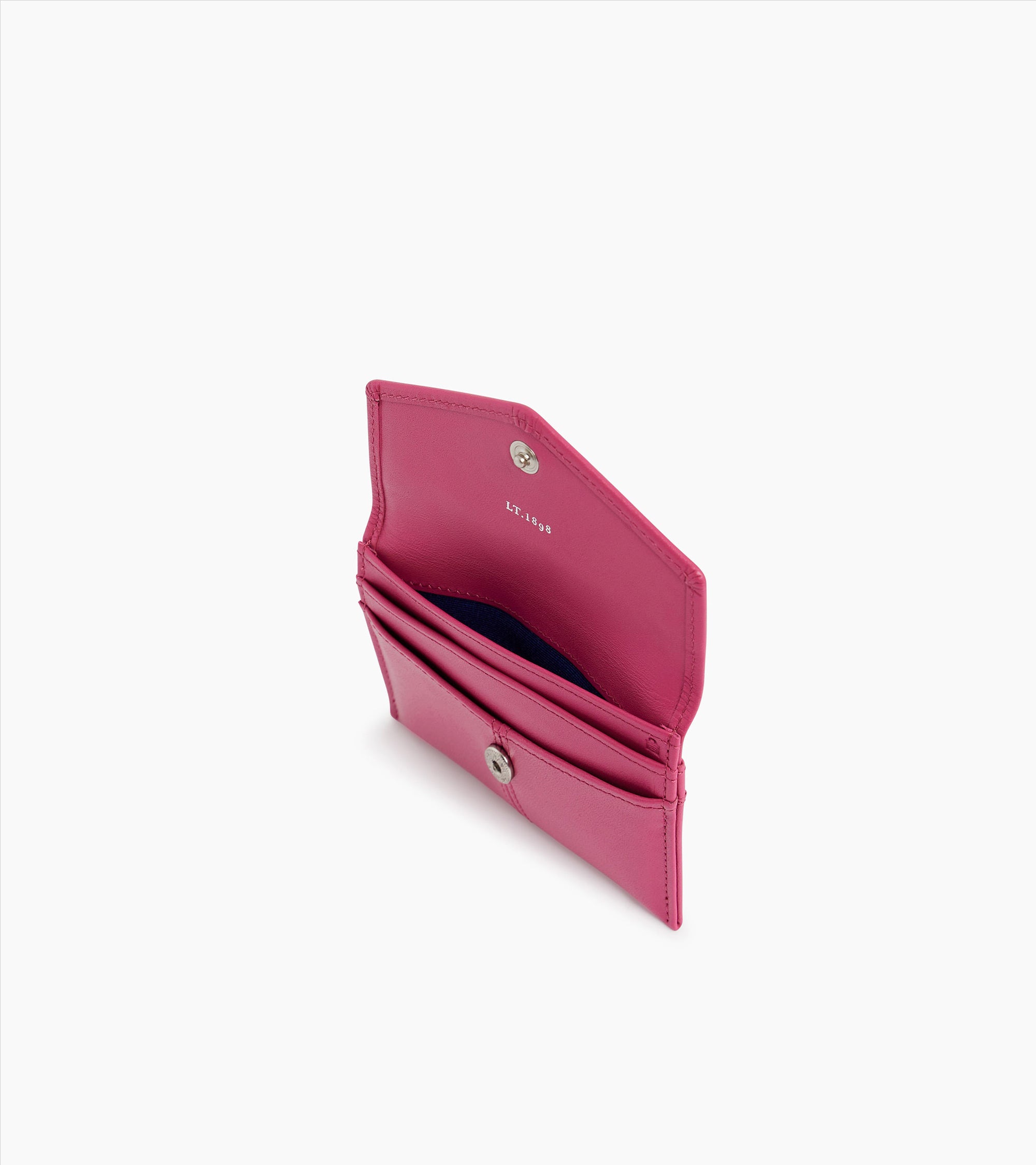 Charlotte flap card holder in smooth leather