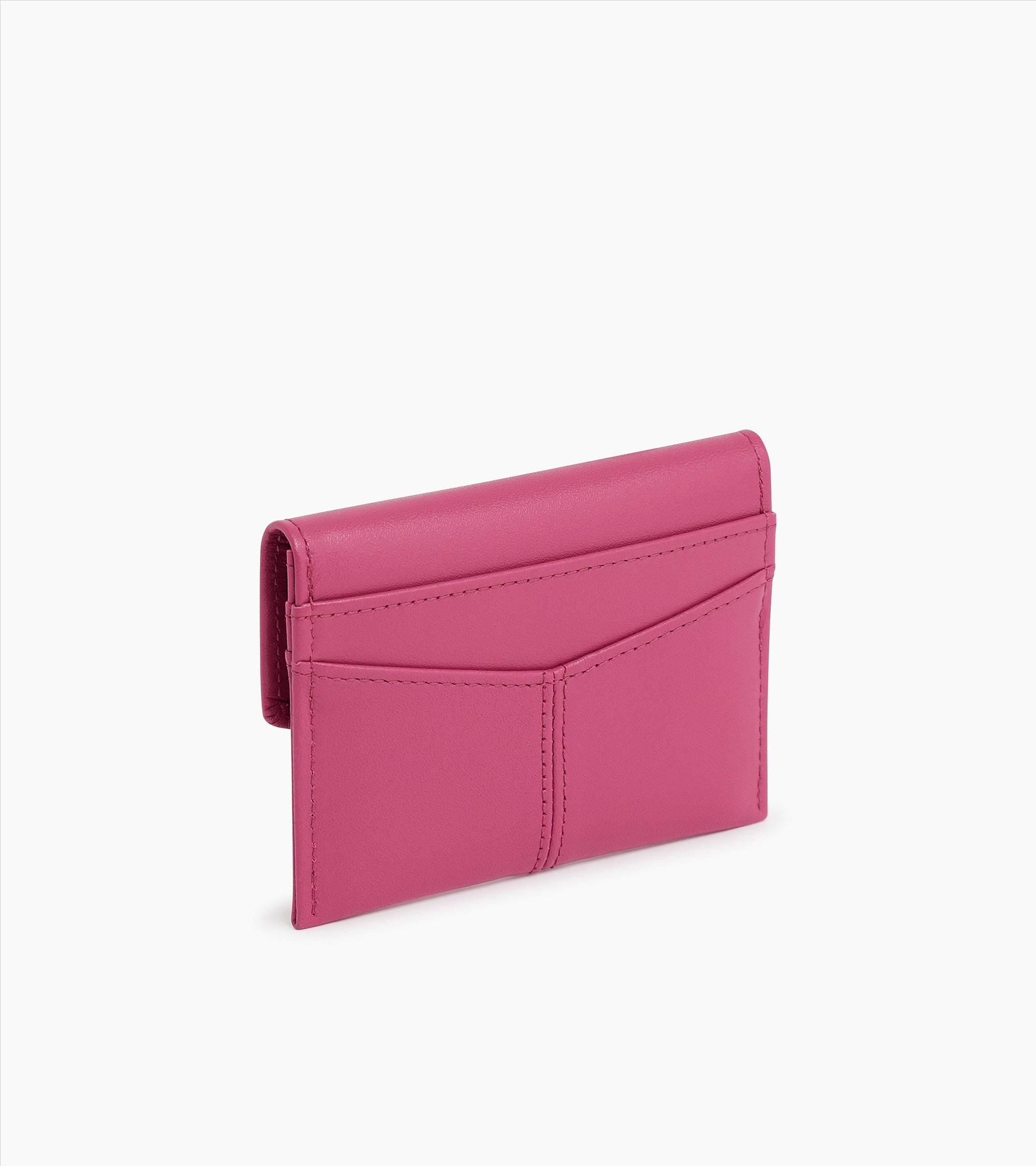 Charlotte flap card holder in smooth leather