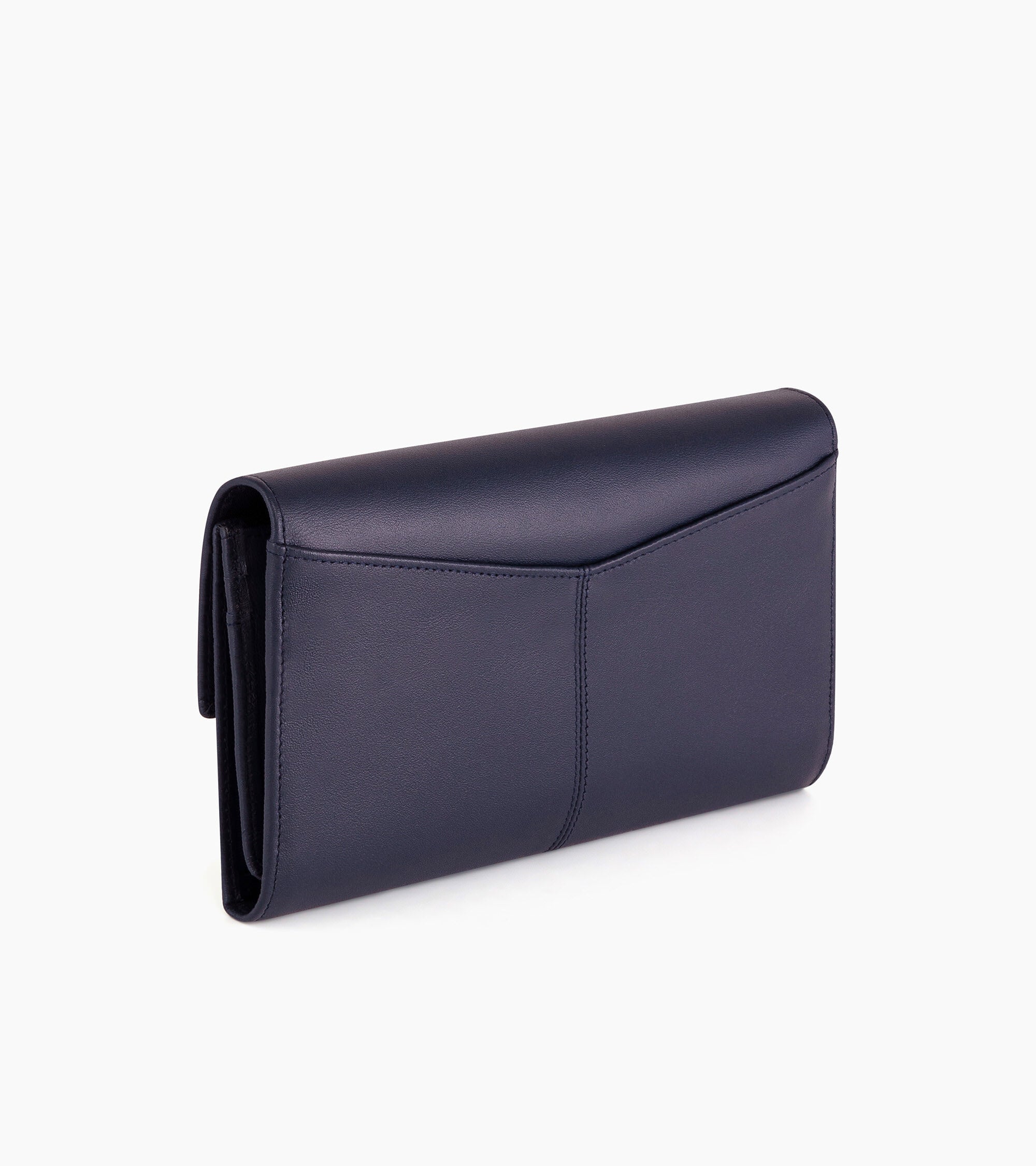 Charlotte flap organizer wallet in smooth leather
