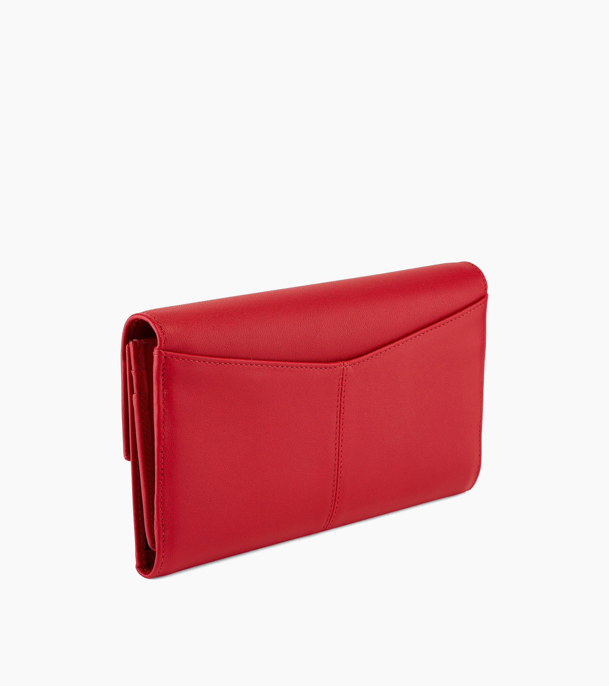 Charlotte flap organizer wallet in smooth leather