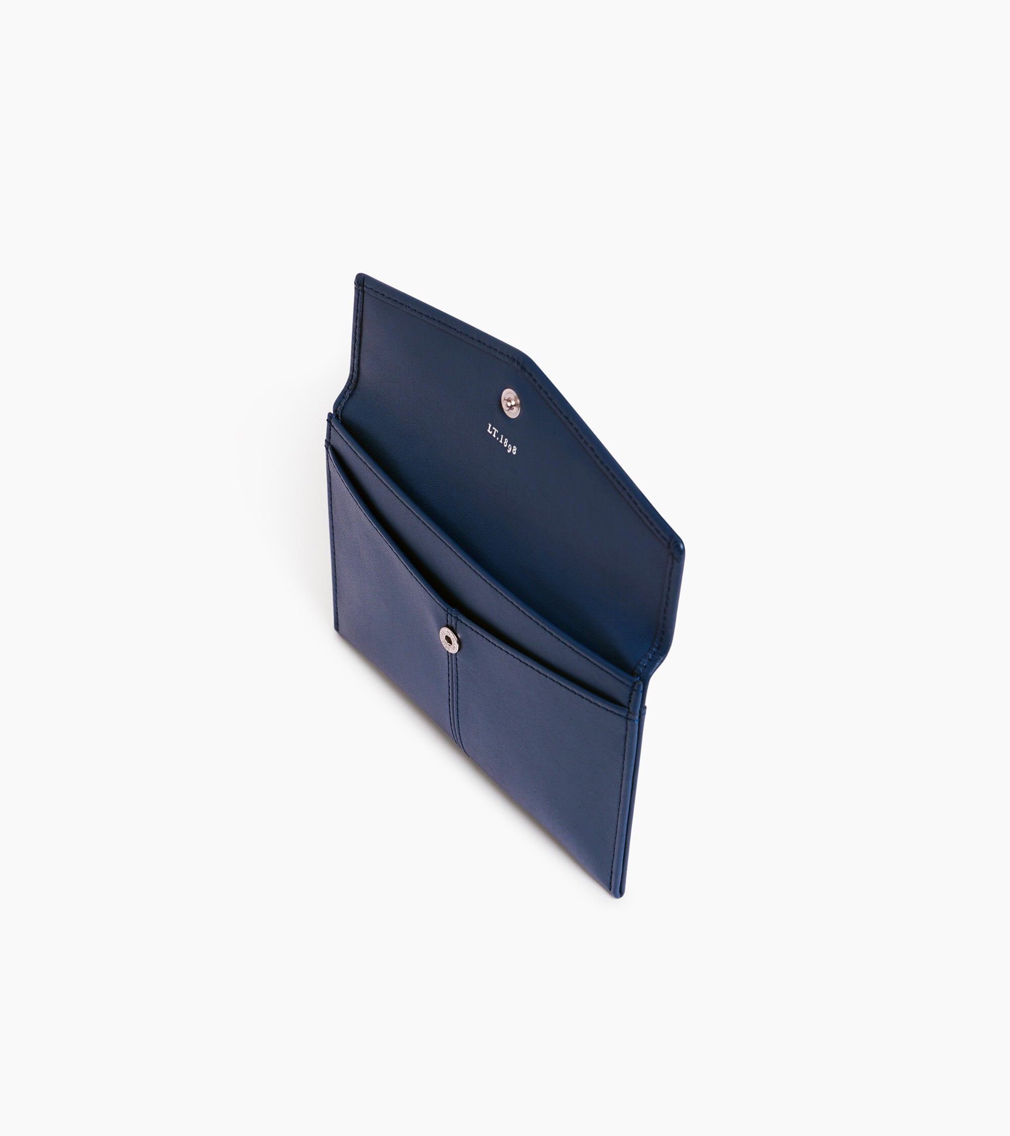 Charlotte medium envelope clutch in smooth leather