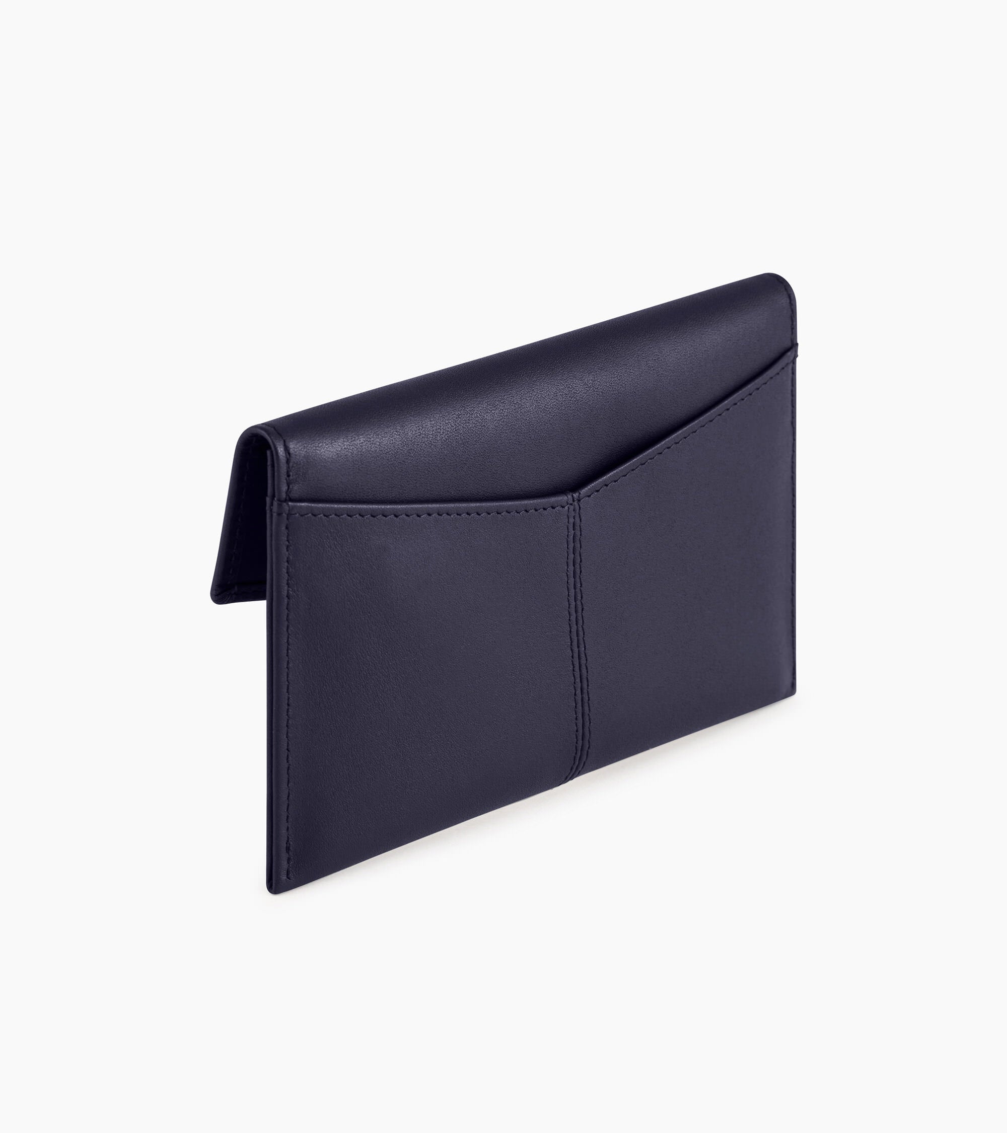 Charlotte medium envelope clutch in smooth leather