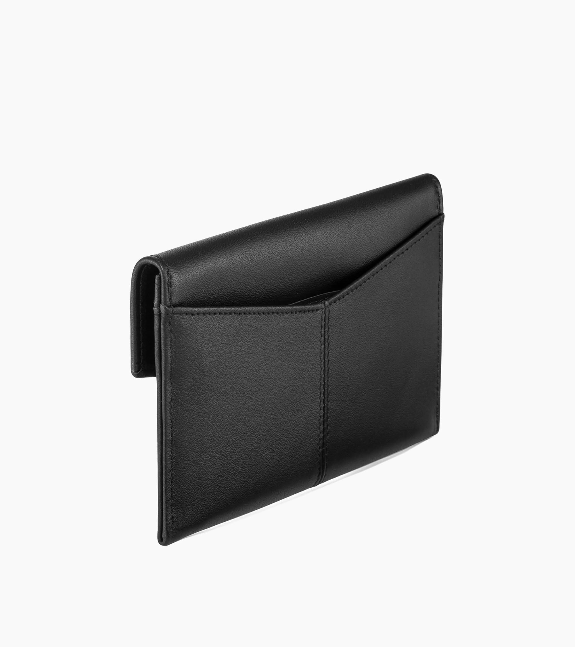 Charlotte medium envelope clutch in smooth leather