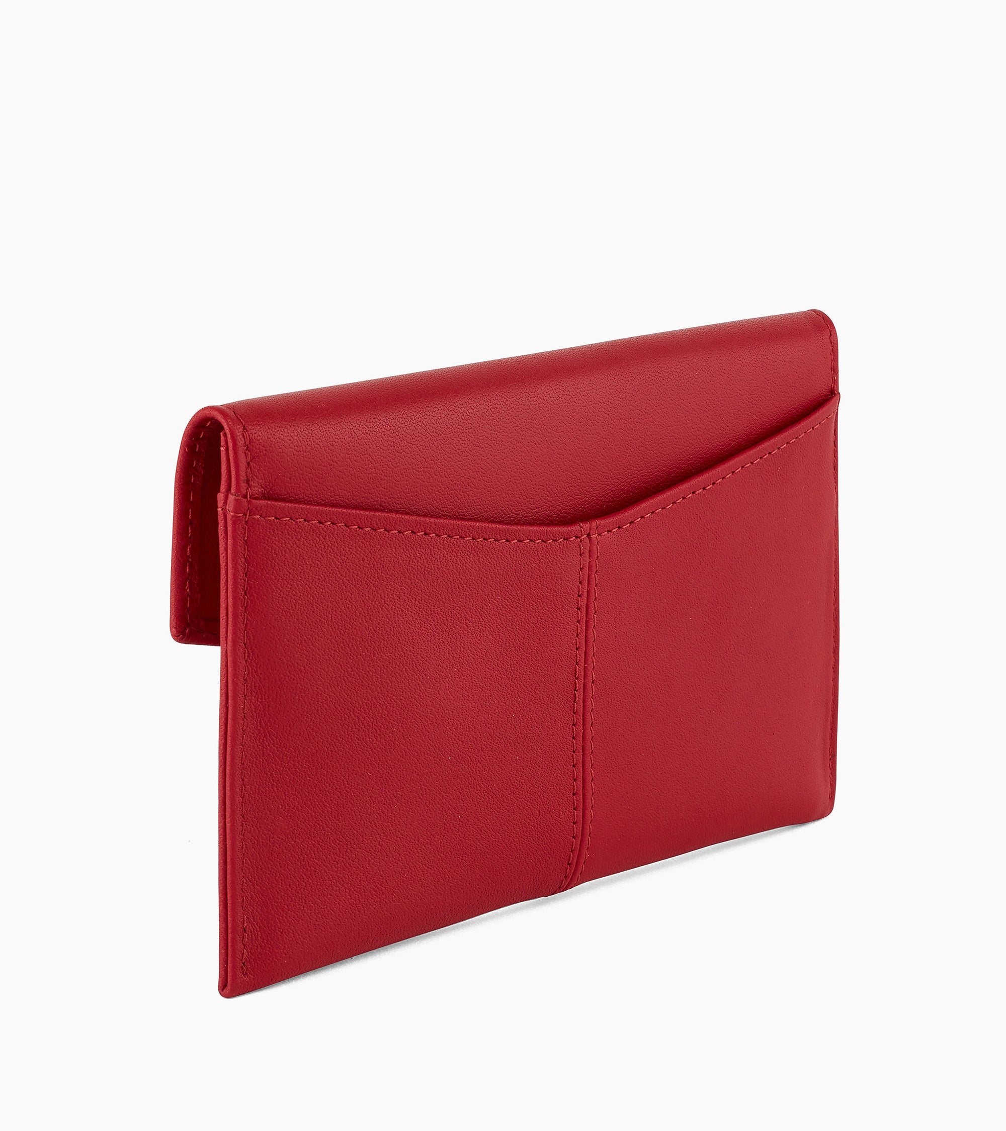 Charlotte medium envelope clutch in smooth leather