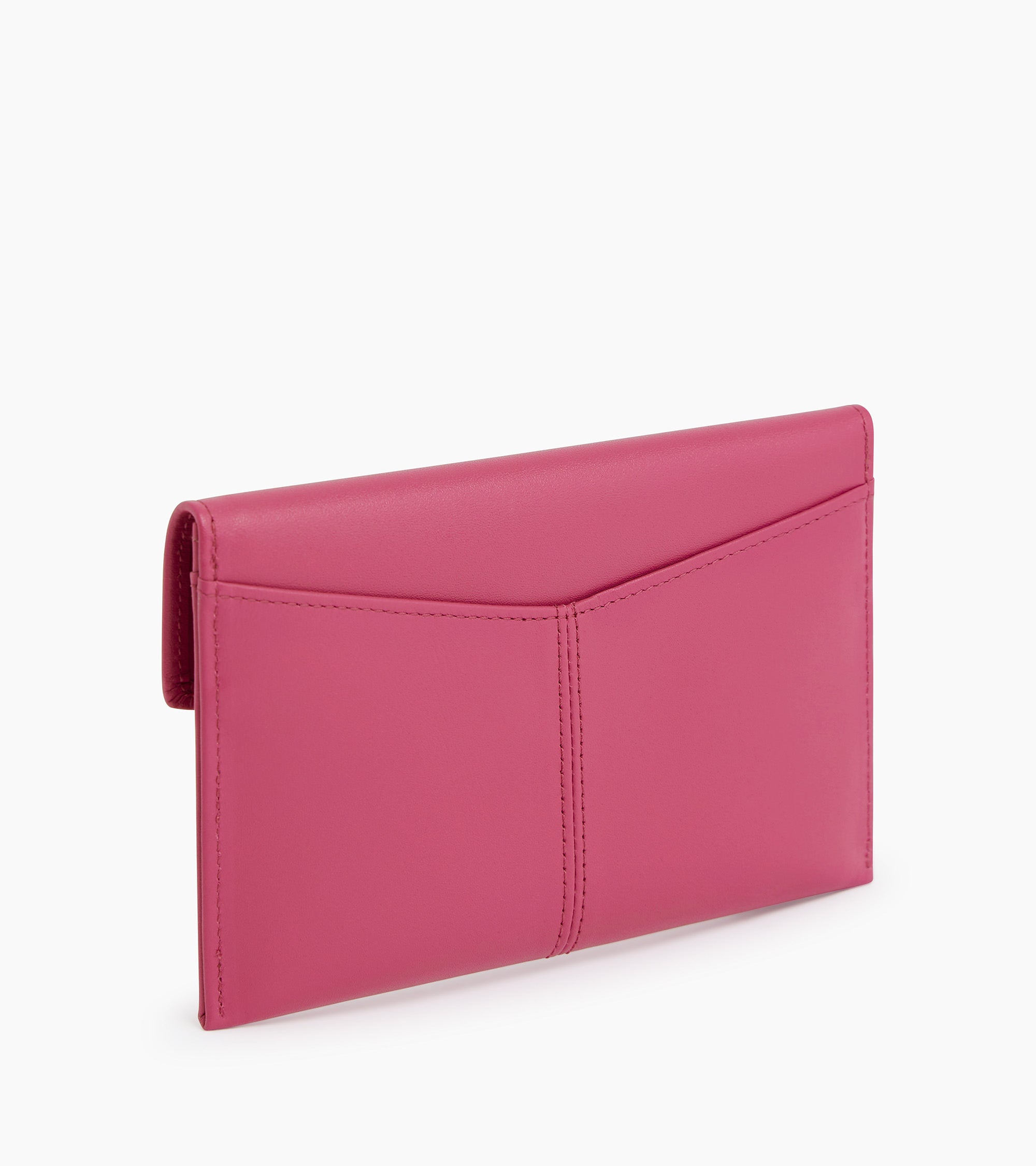 Charlotte medium envelope clutch in smooth leather