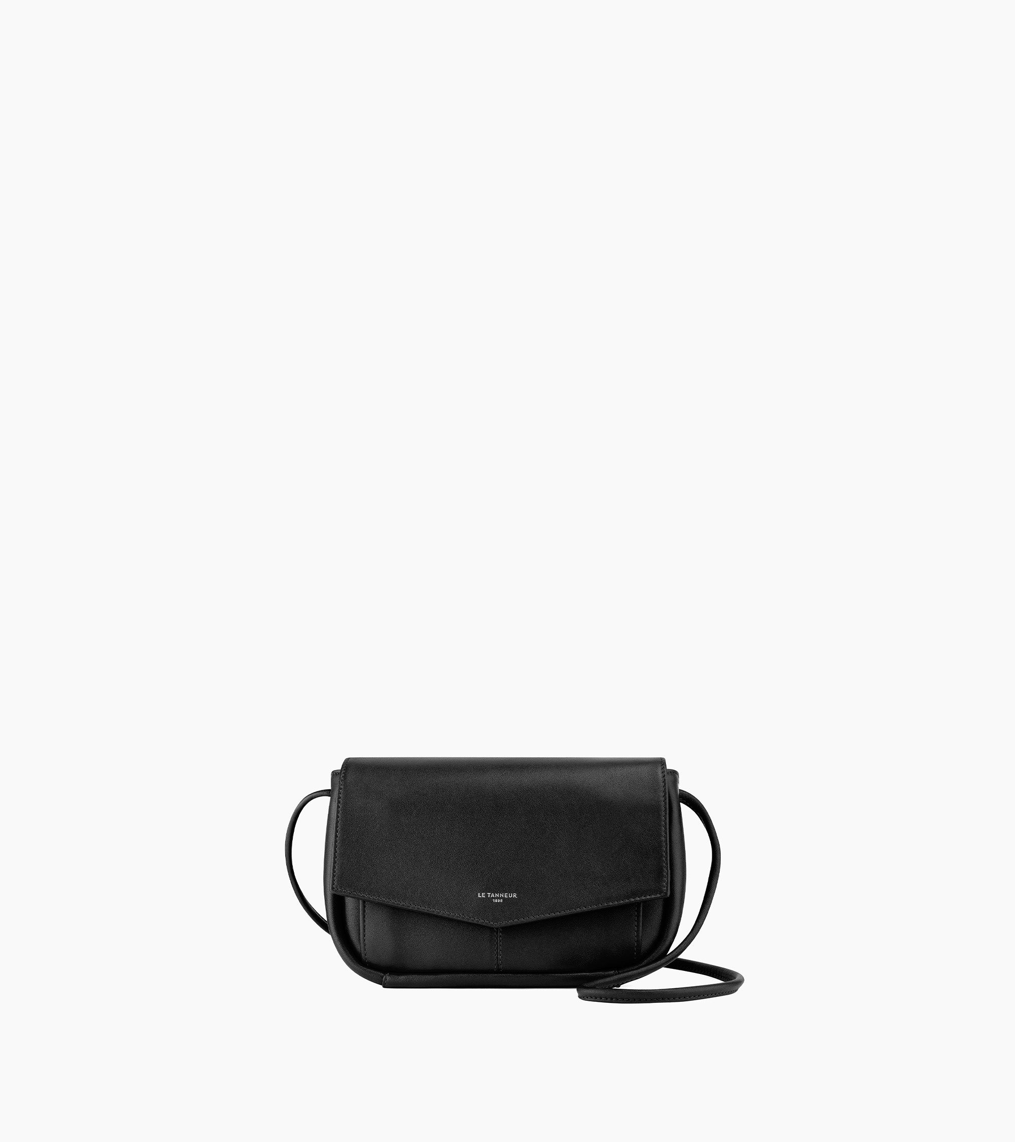 Charlotte clutch with removable crossbody strap in smooth leather