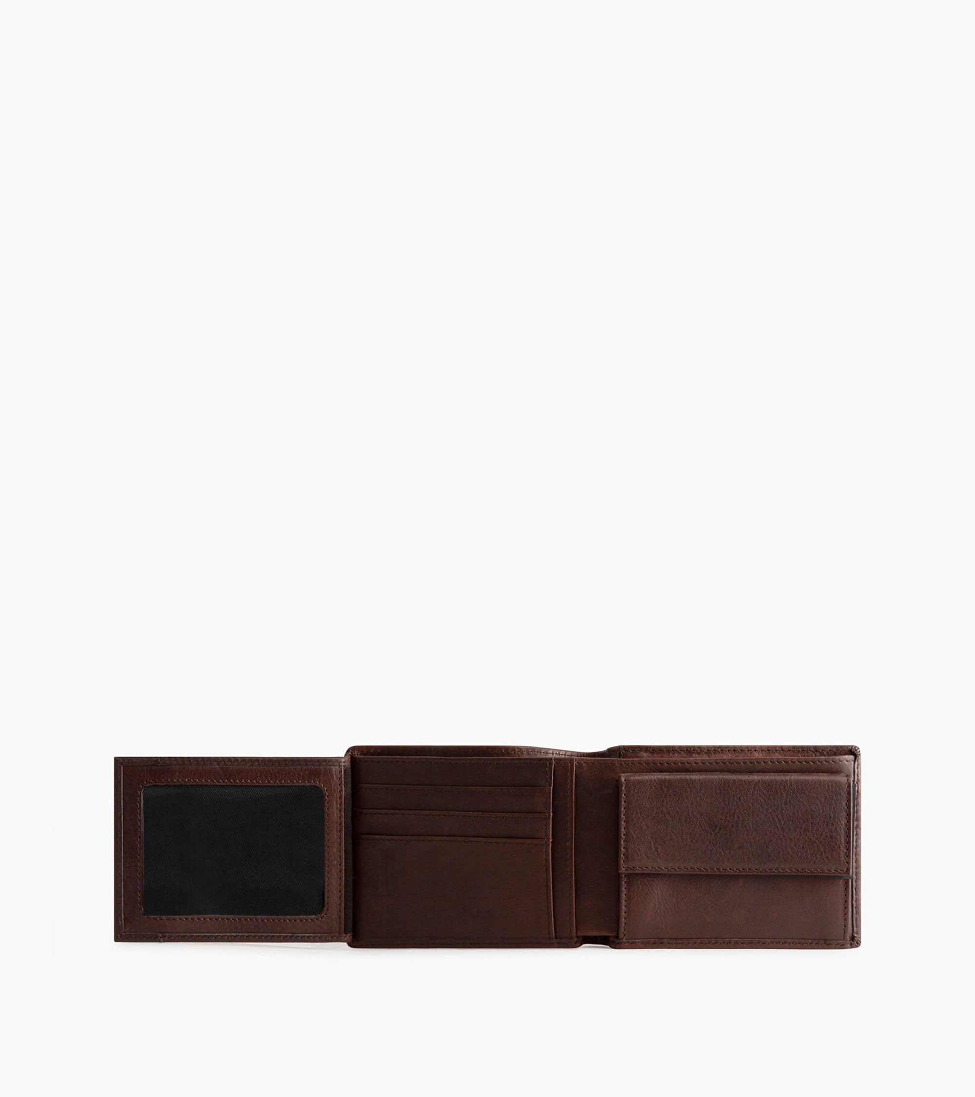 Gary horizontal zipped pocket wallet in oiled leather