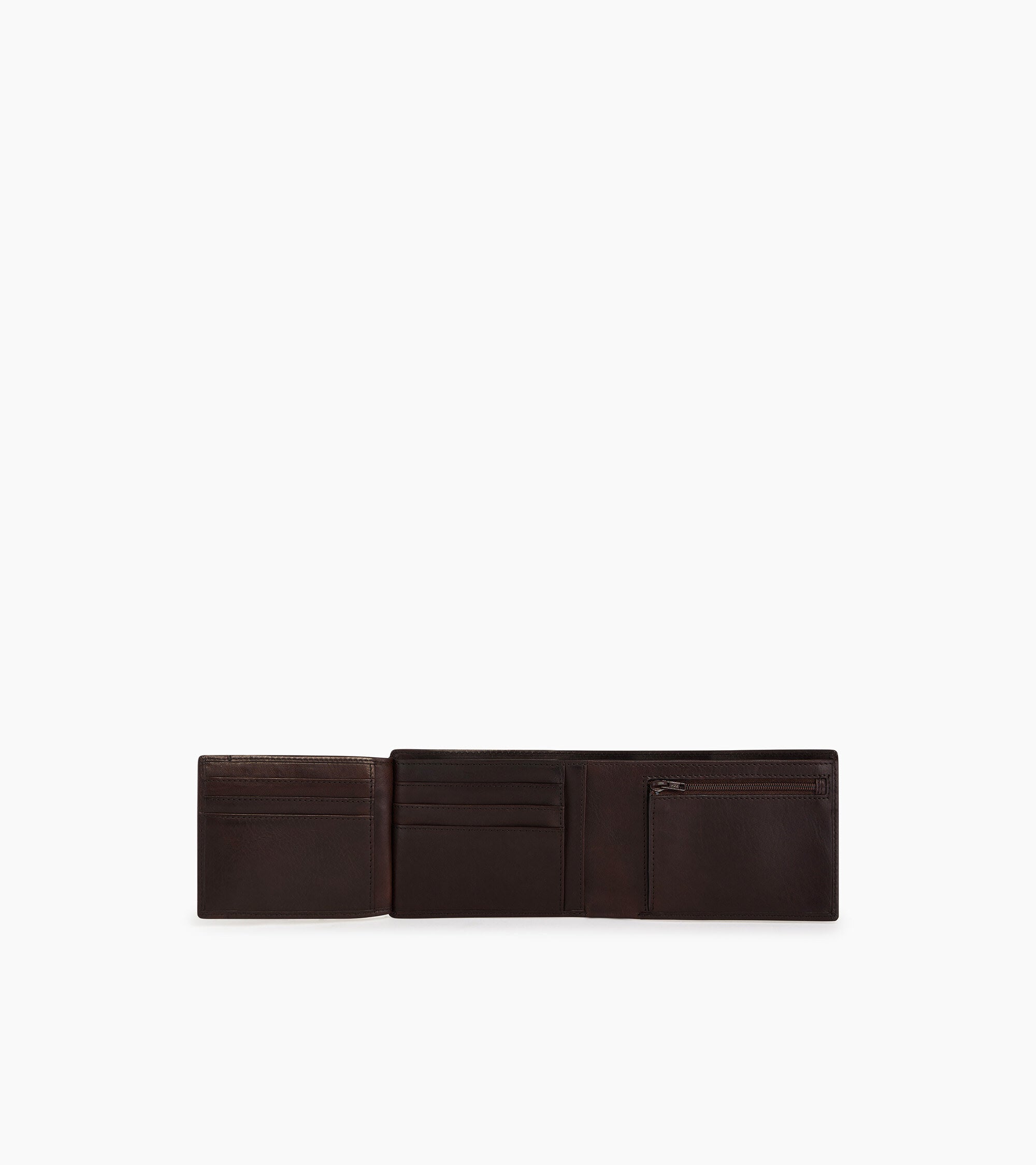 Gary medium horizontal wallet model 2 flaps in oiled leather