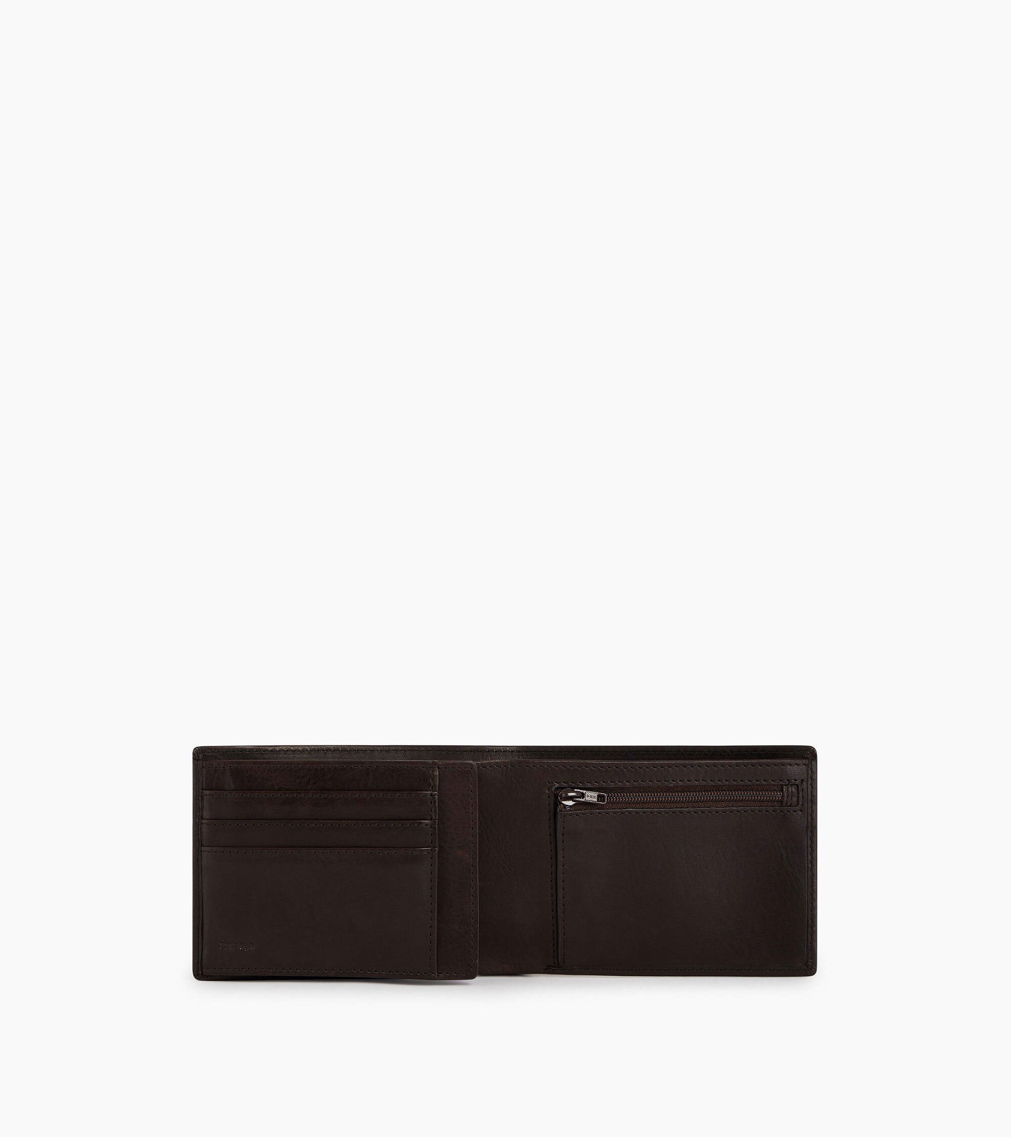 Gary medium horizontal wallet model 2 flaps in oiled leather