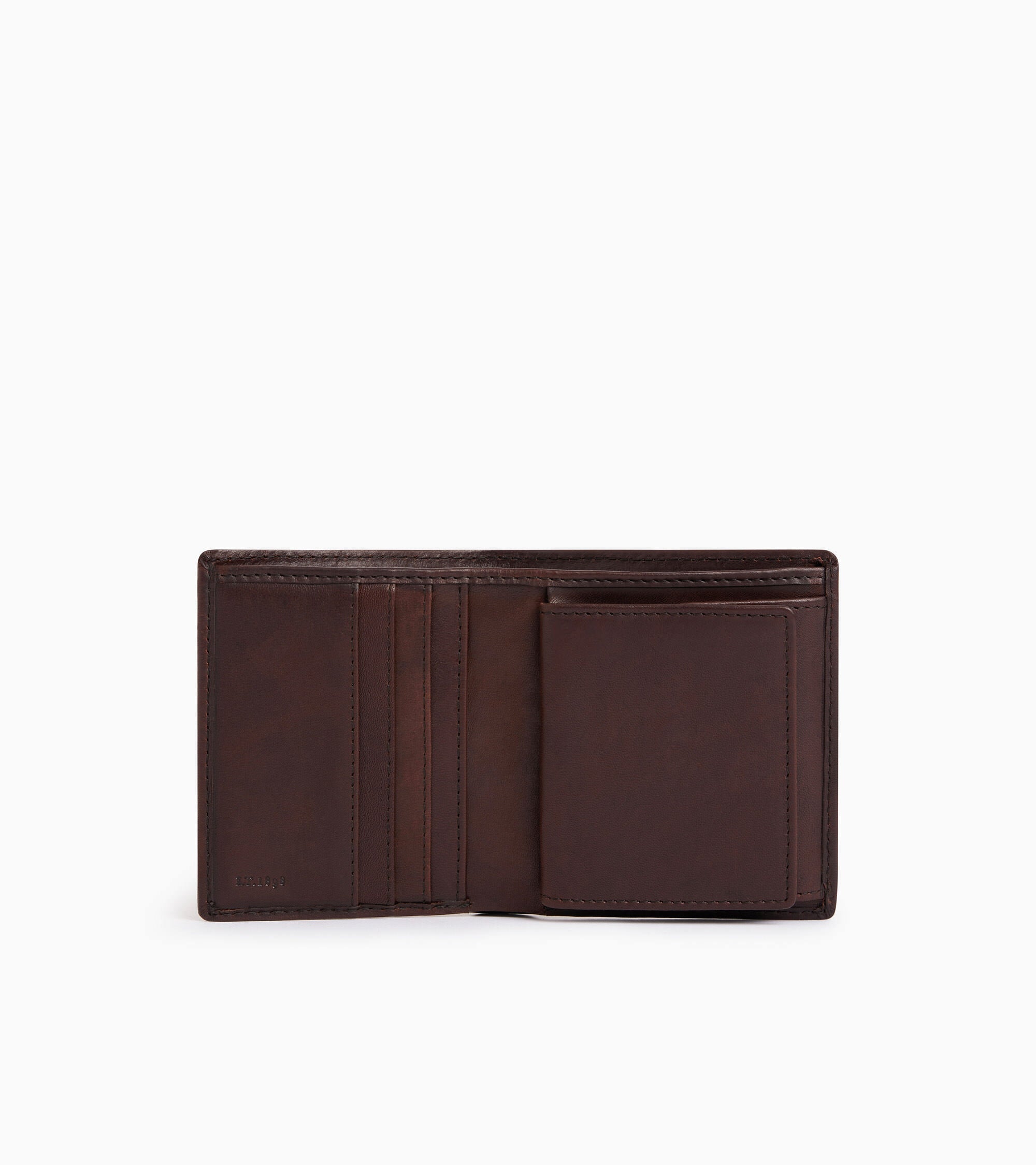 Gary coin purse with billfold in oiled leather