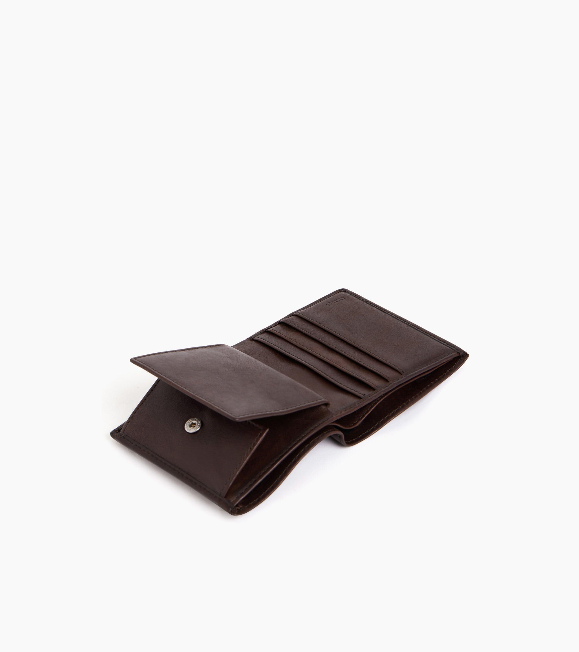 Gary coin purse with billfold in oiled leather