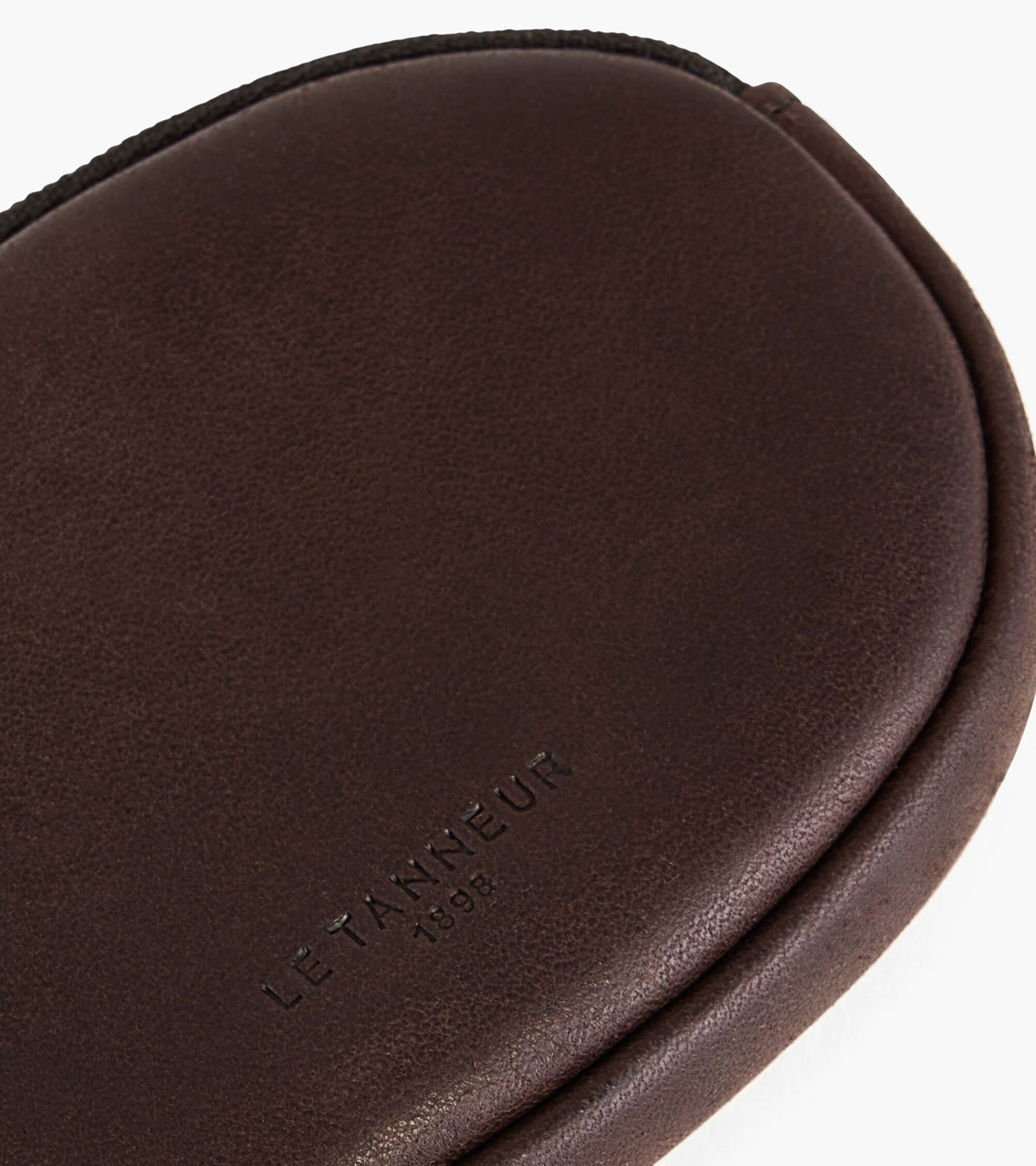 Gary zipped coin purse in oiled leather
