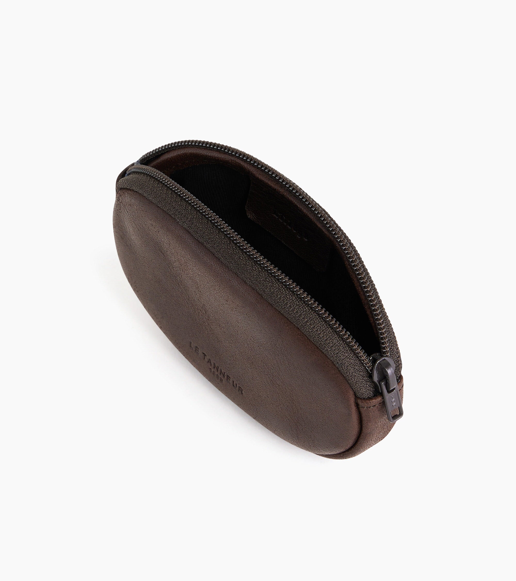 Gary zipped coin purse in oiled leather