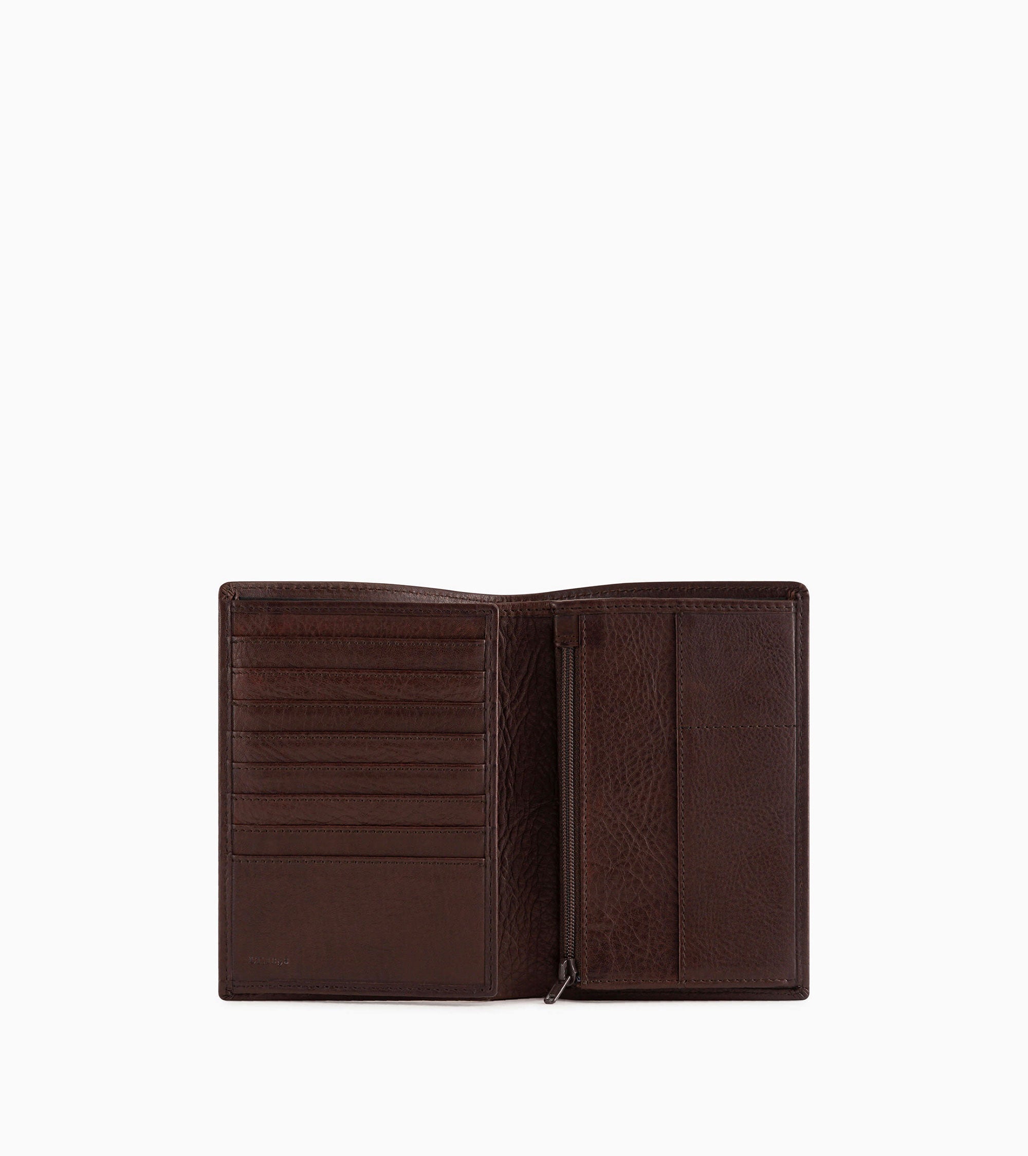 Gary large zippedwallet 2 shutters in oiled leather