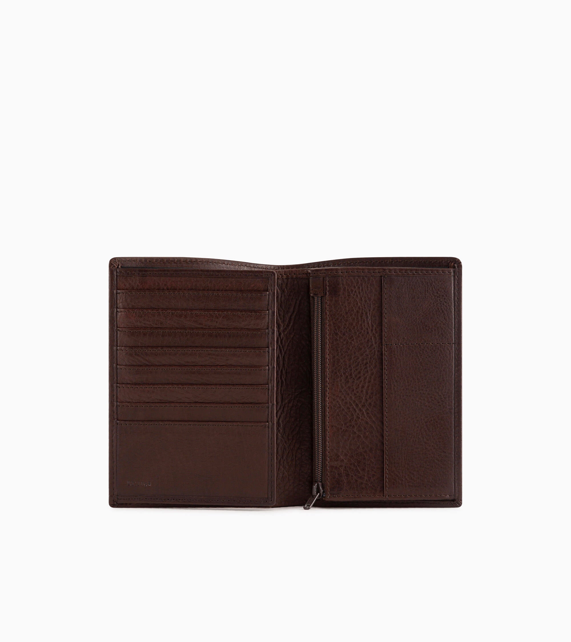 Gary large zippedwallet 2 shutters in oiled leather