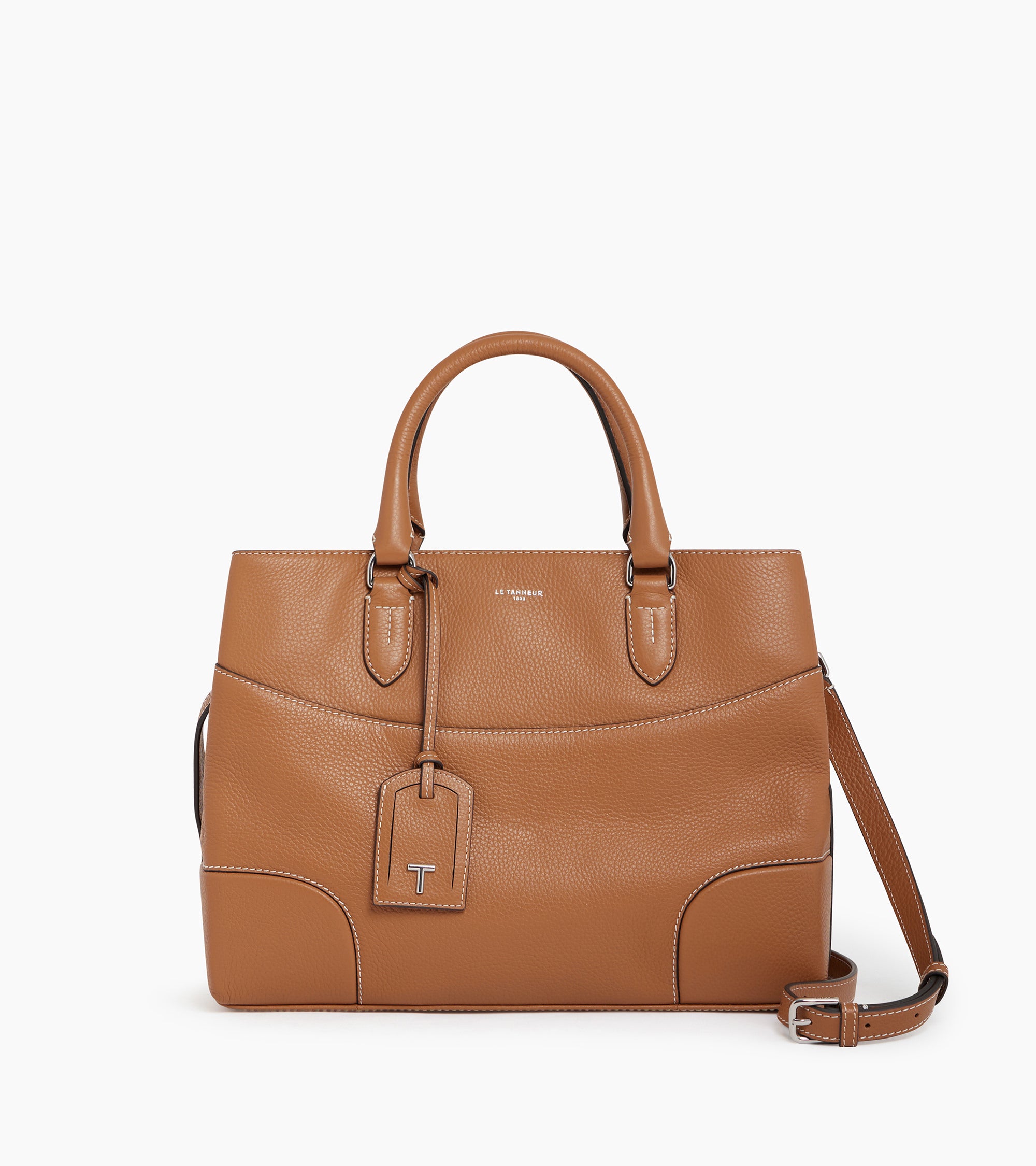 Romy large handbag in grained leather