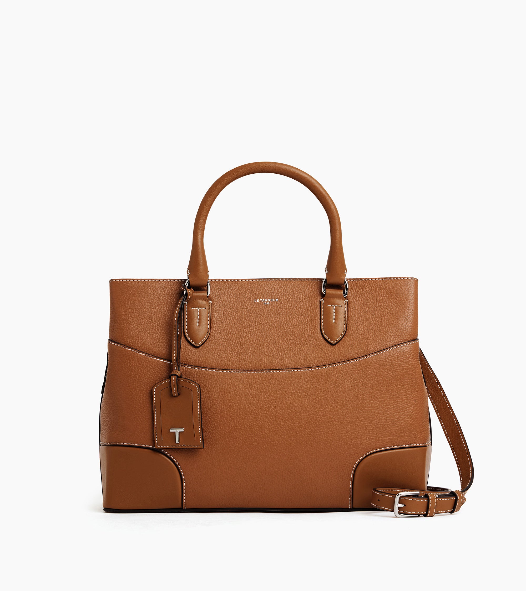 Romy large handbag in smooth grained leather