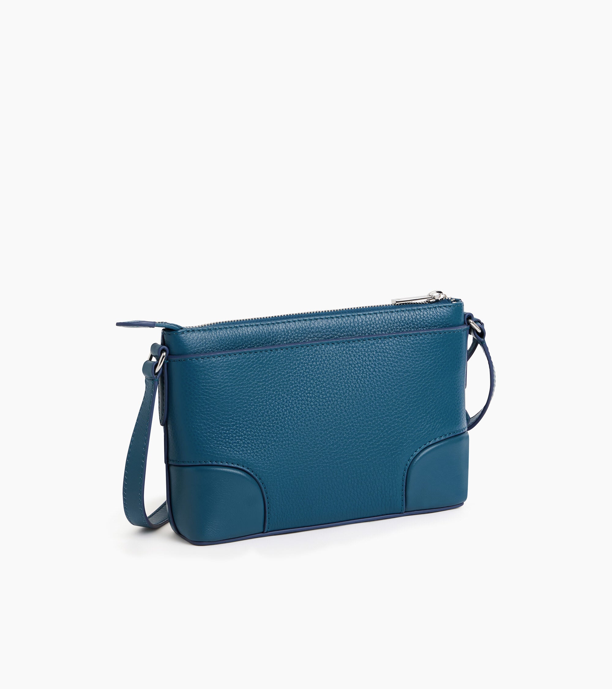 Small Romy shoulder bag in grain and smooth leather