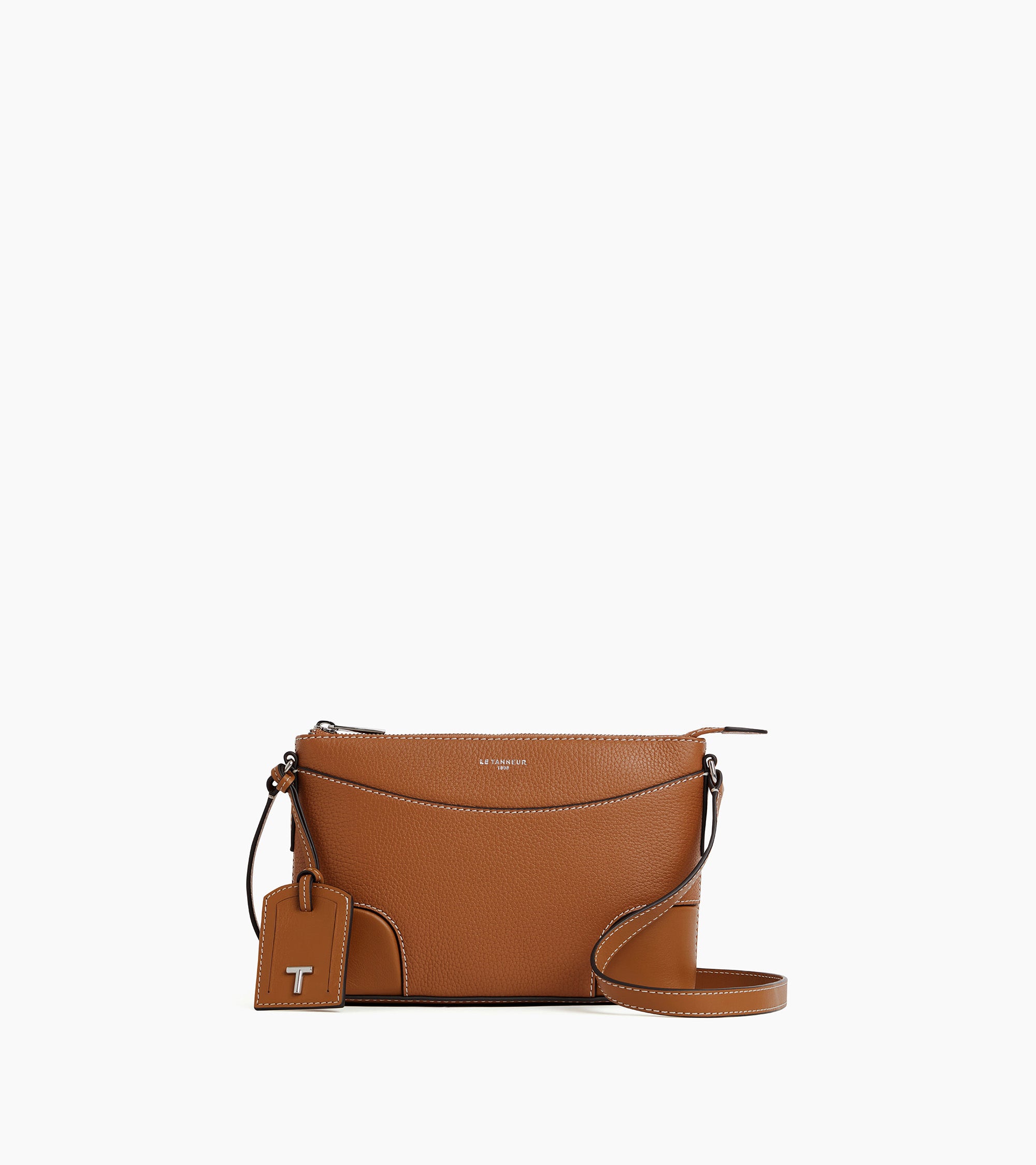 Romy small shoulder bag in smooth grained leather