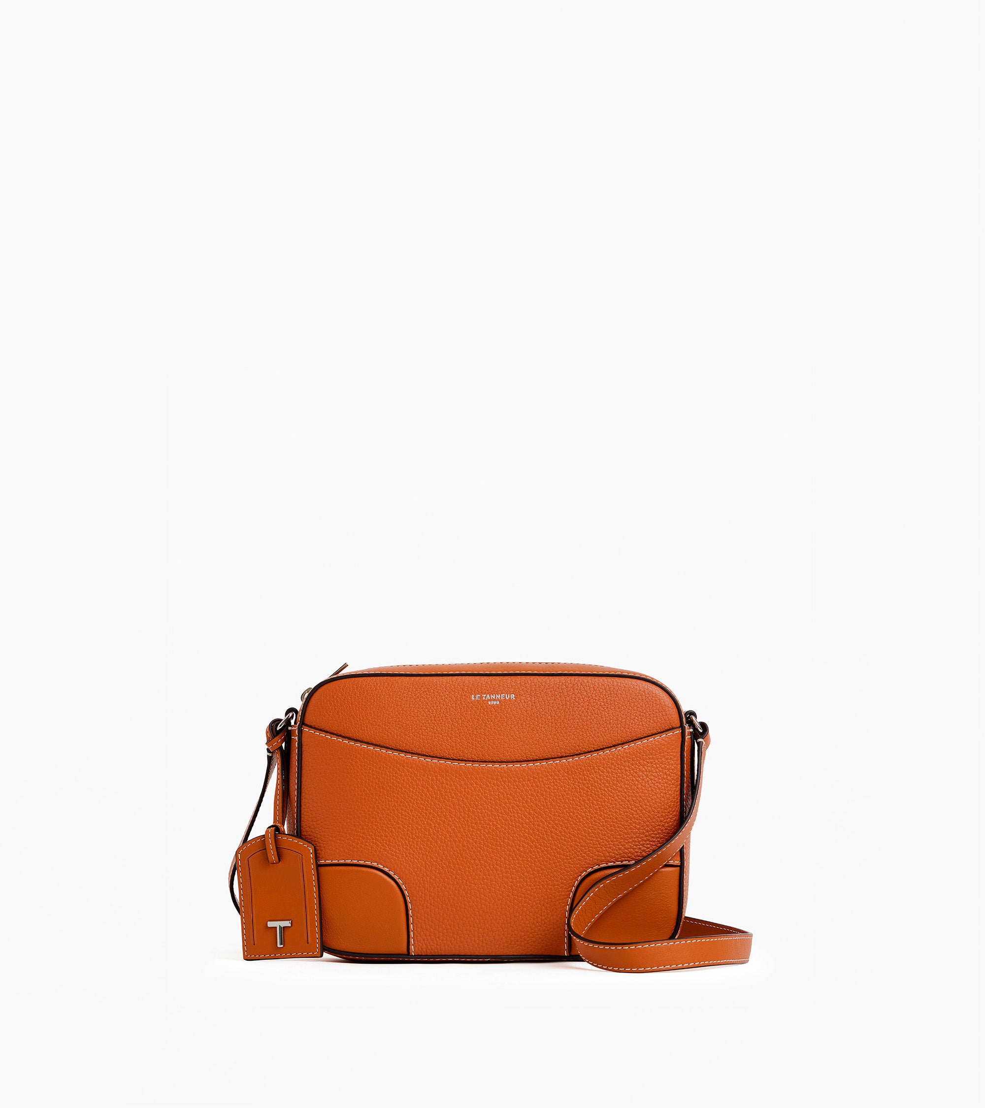 Romy medium shoulder bag in smooth grained leather