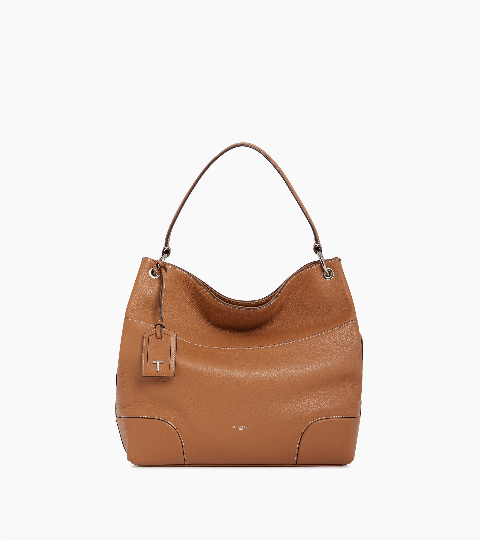 Romy large hobo bag in grained leather