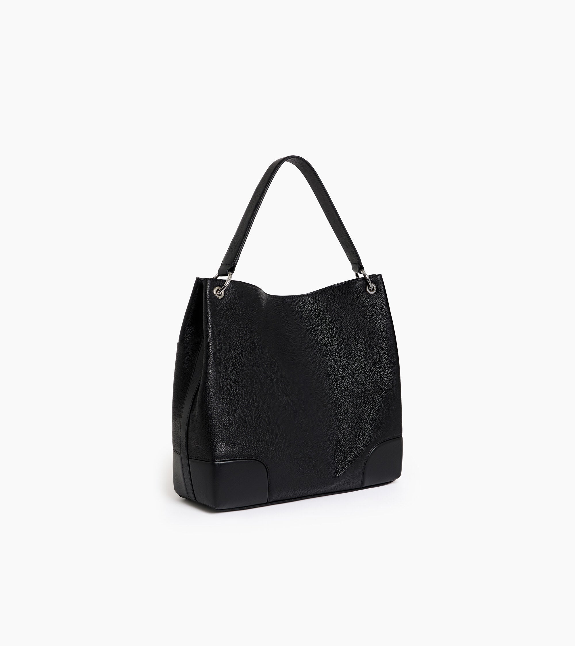 Romy large hobo bag in smooth and grained leather